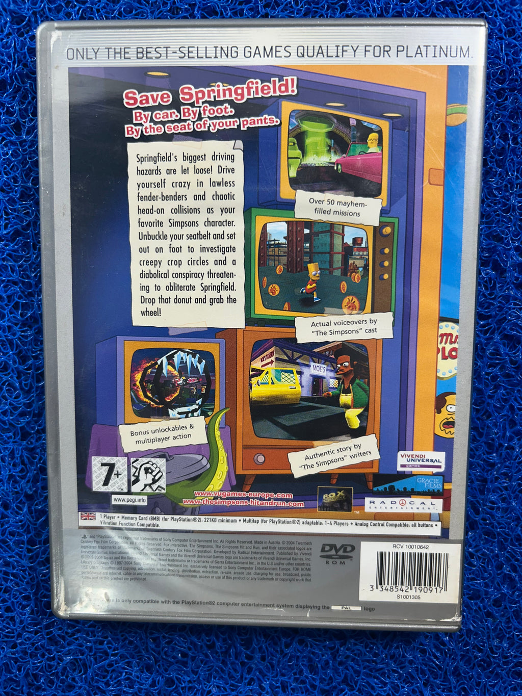 PS2 Simpsons hit and run (E)