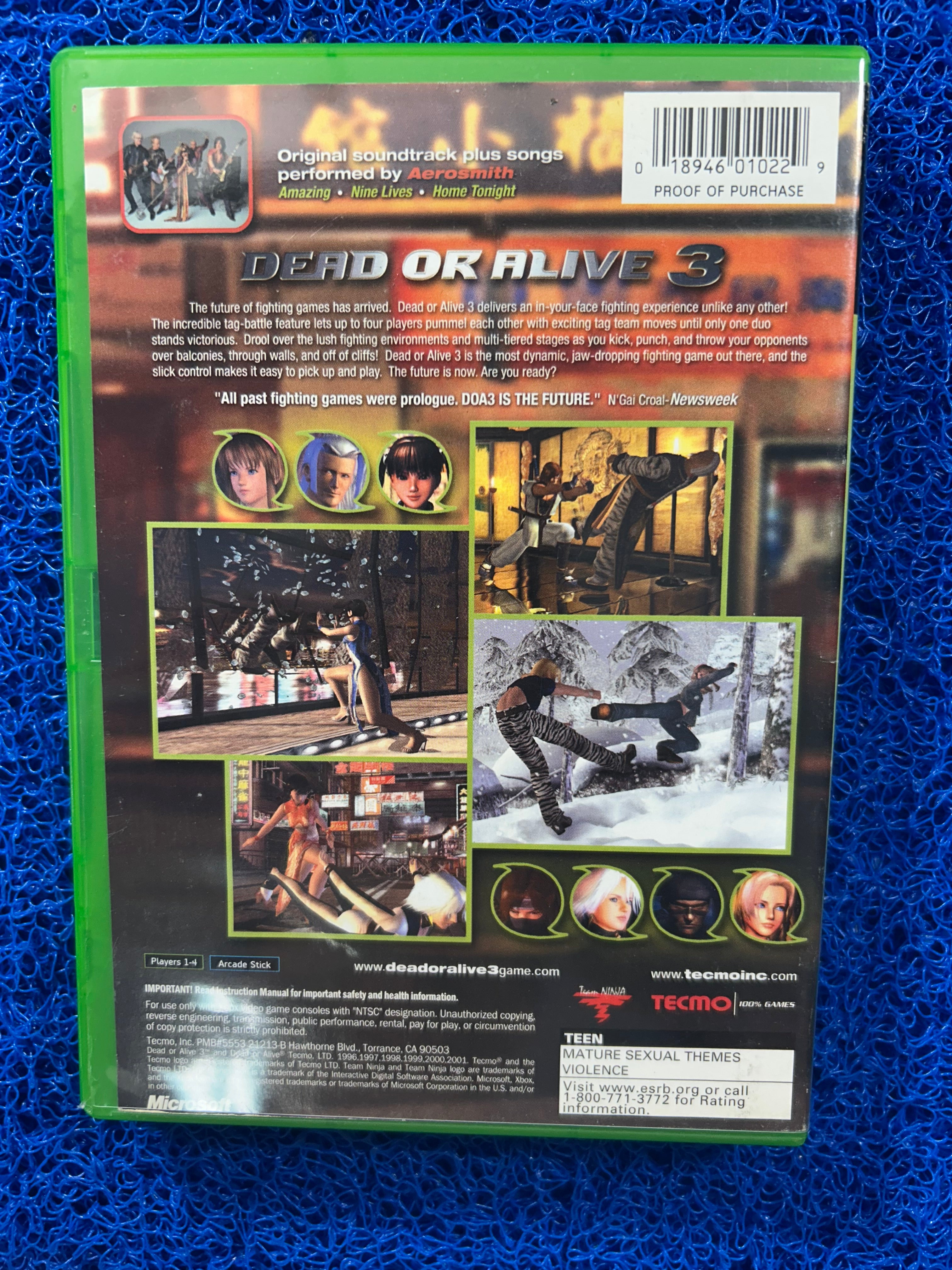 XBOX Dead or alive 3 (A)