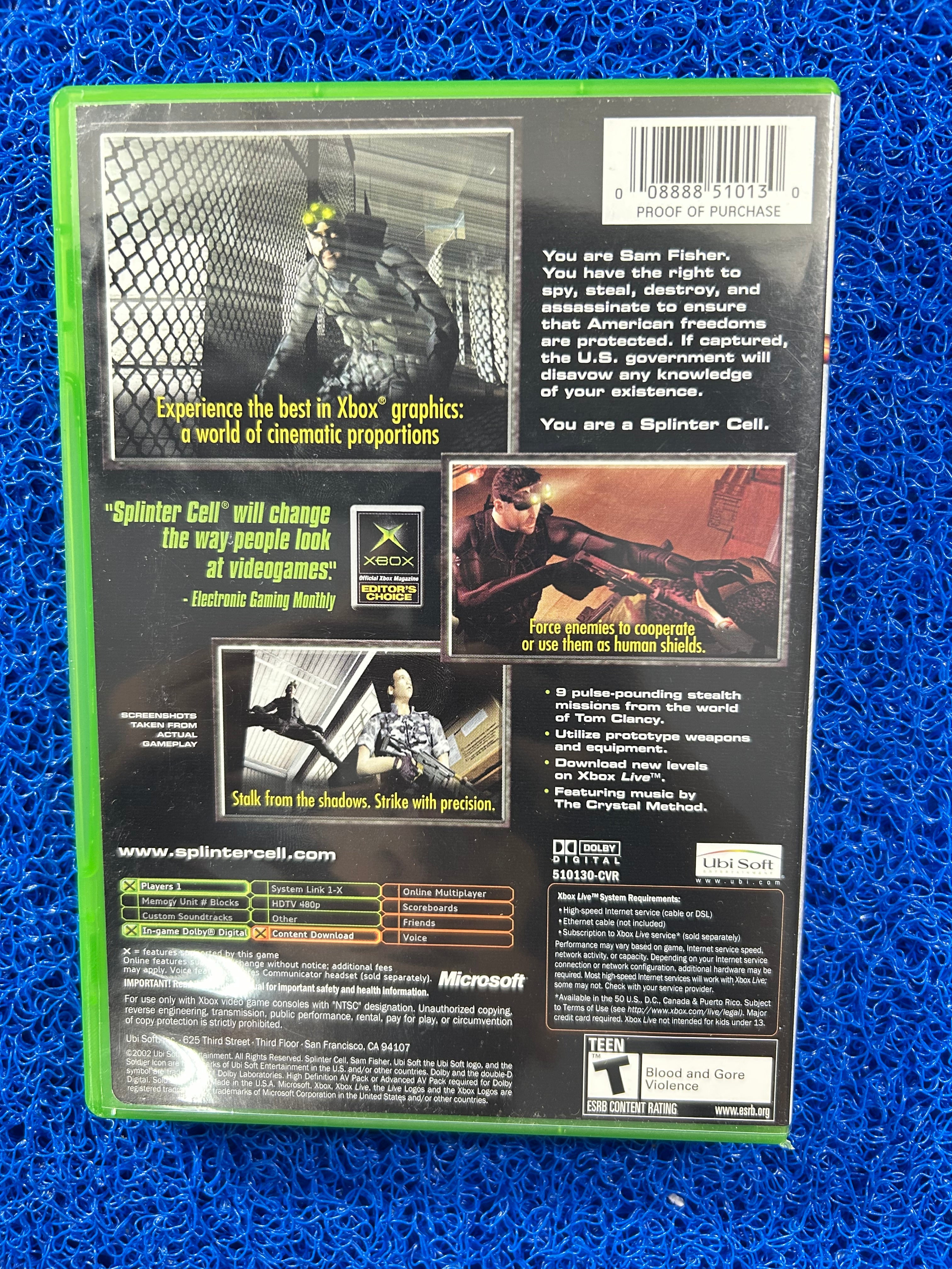 XBOX Splinter cell (A)