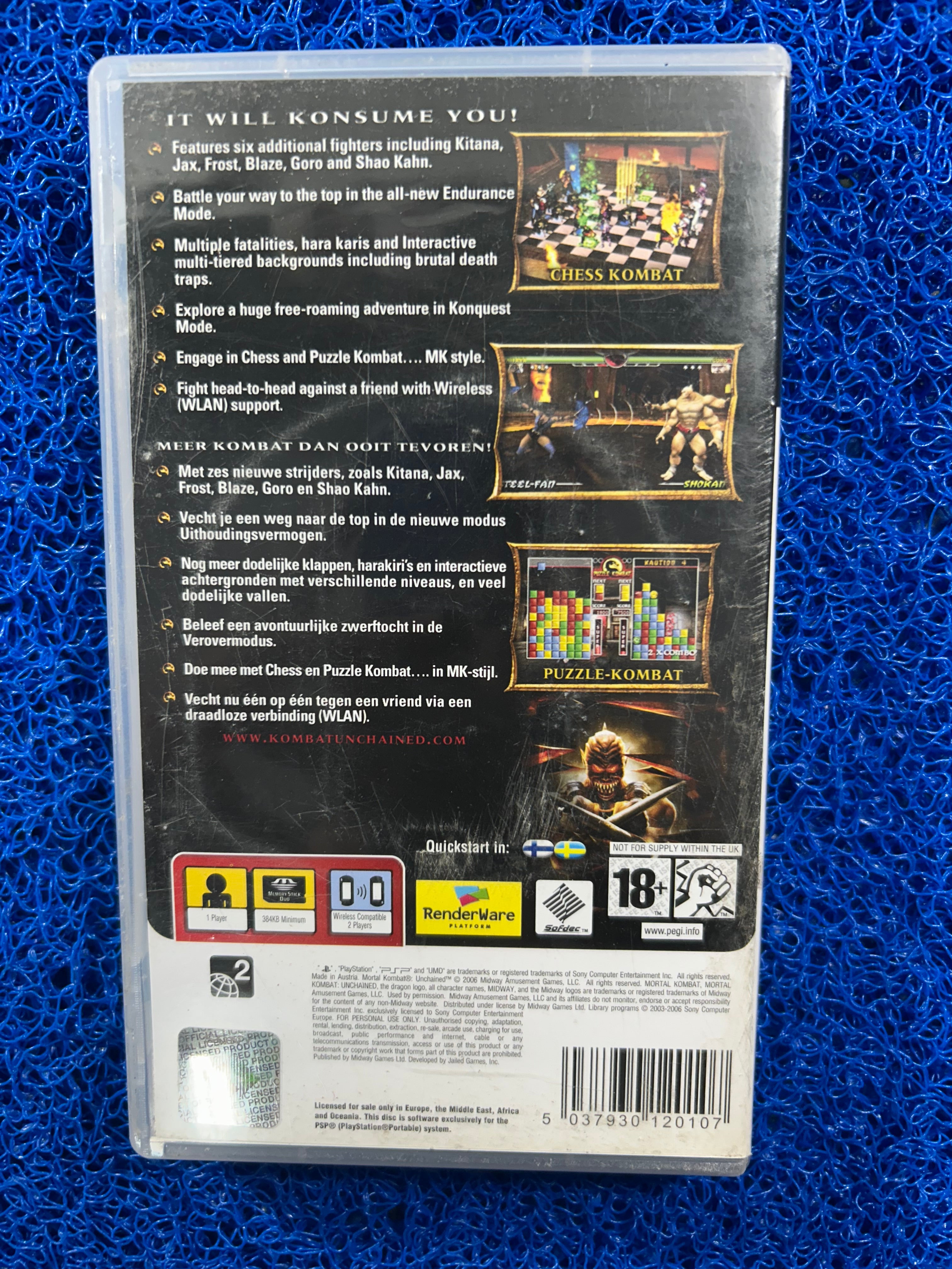 PSP Mortal kombat unchained (E)