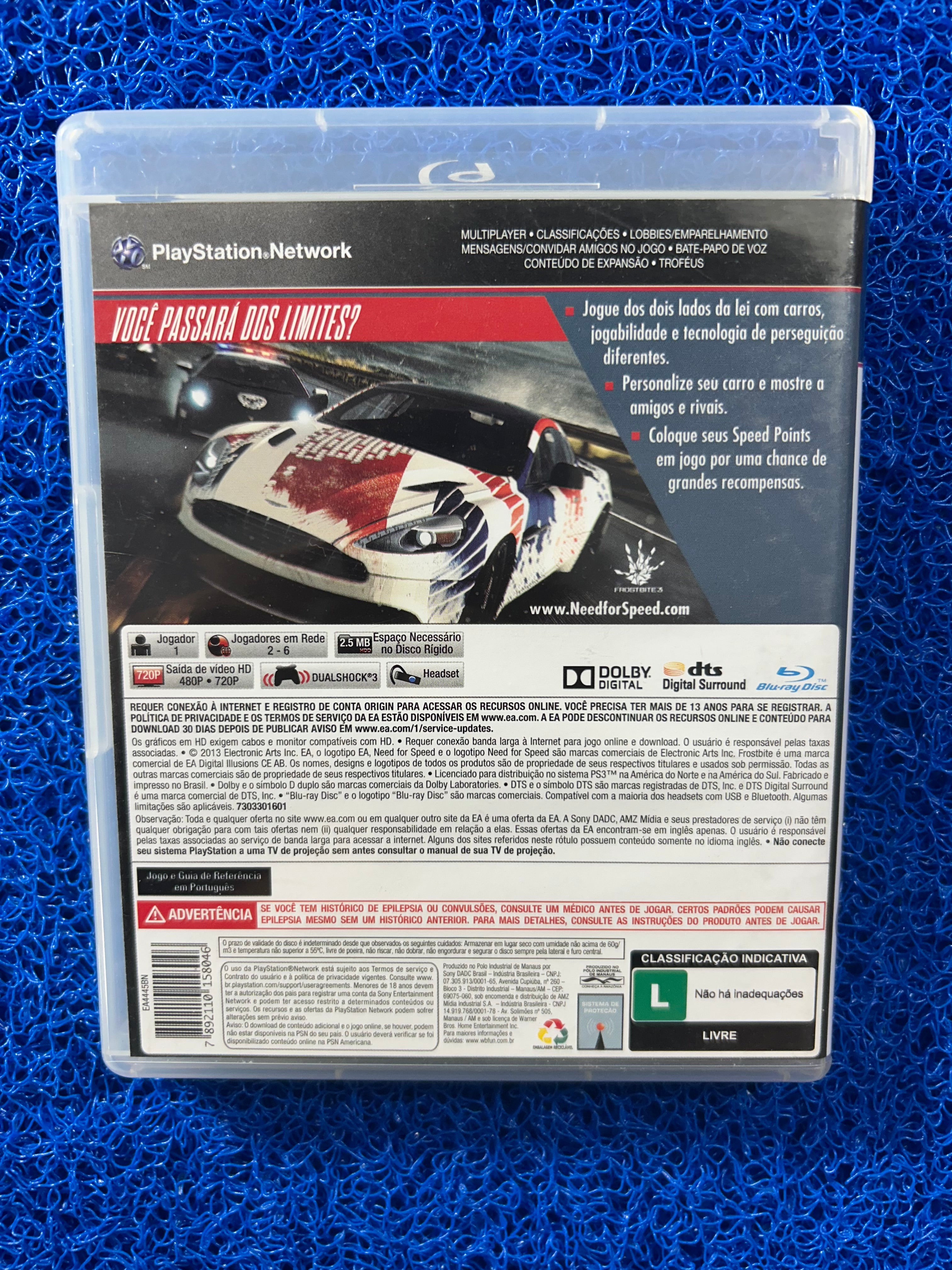 PS3 Need for speed Rivals