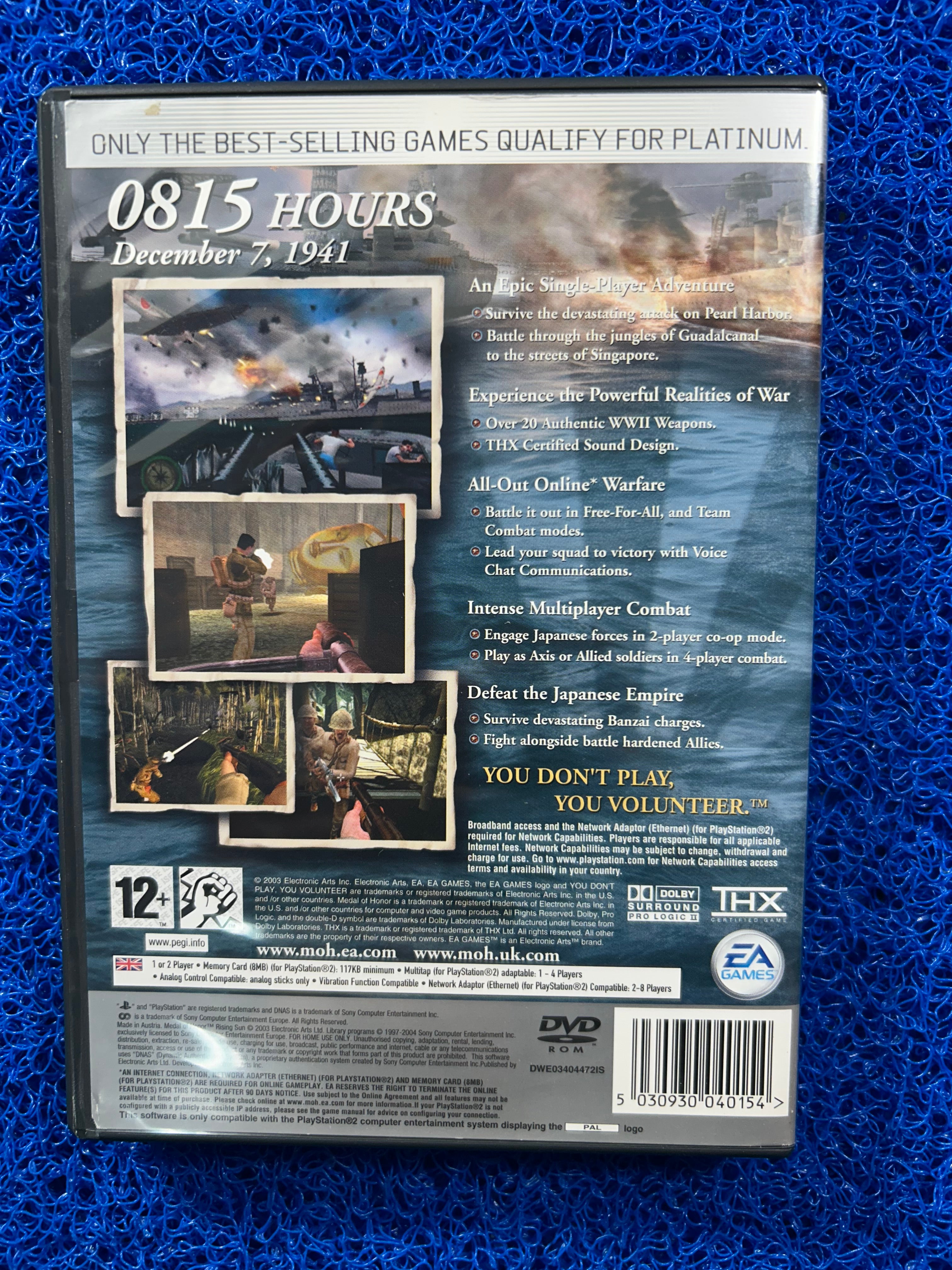 PS2 Medal of honor rising sun (E)