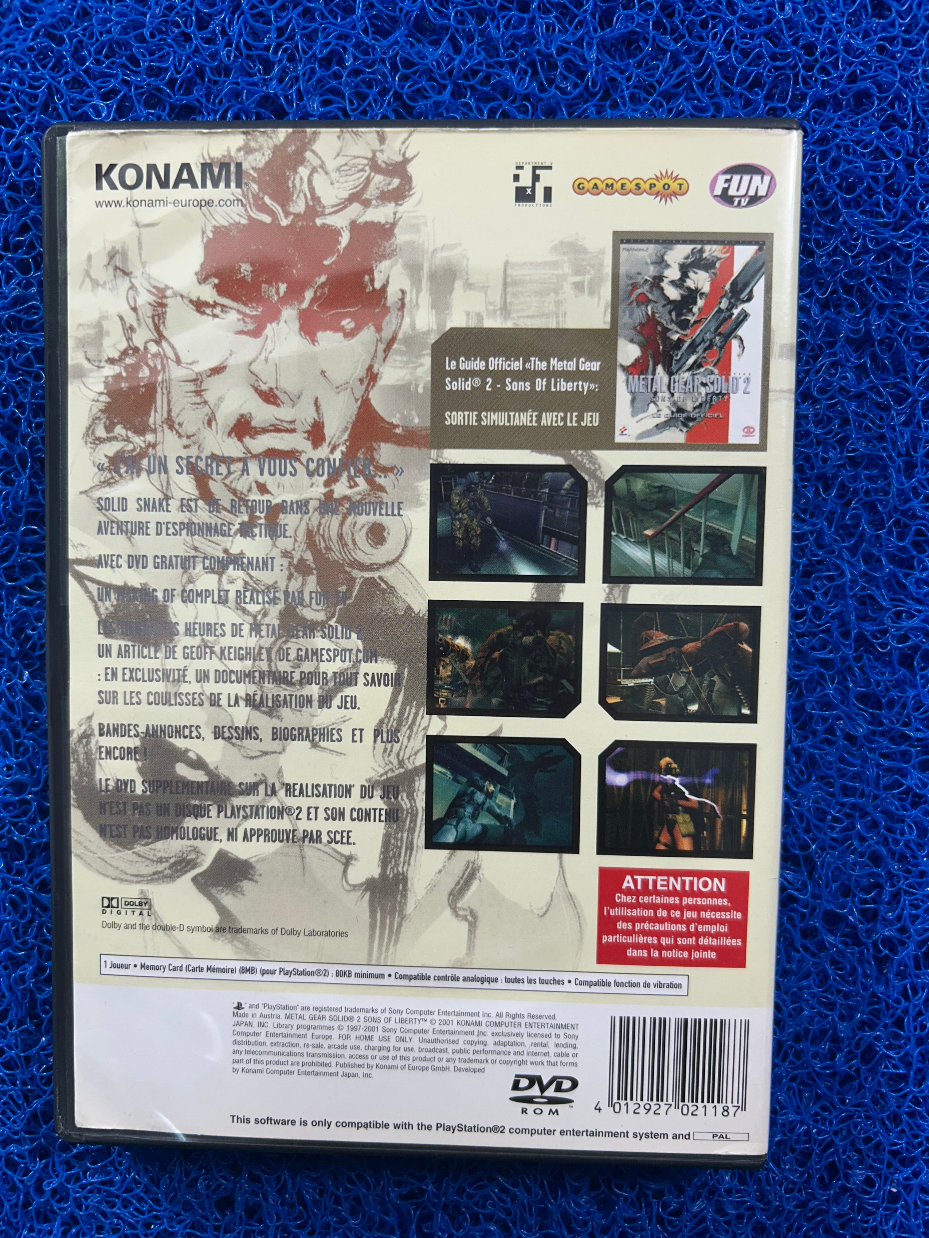 PS2 Metal gear solid 2 (E)