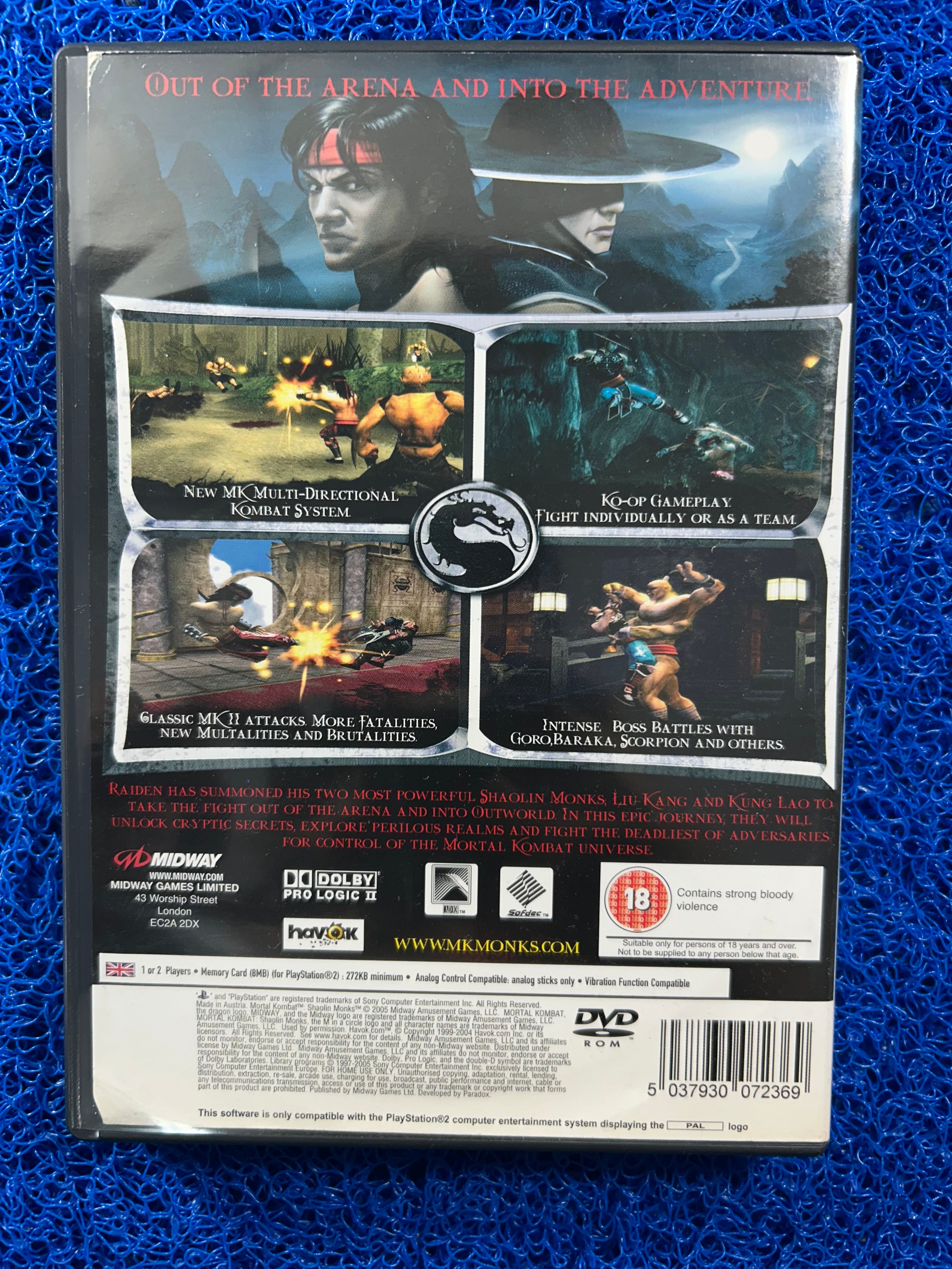 PS2 Mortal kombat shaolin monks (E)