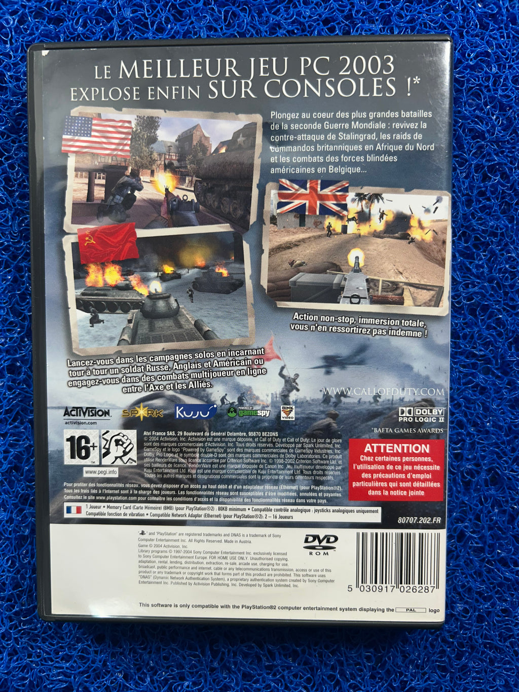 PS2 Call of duty finest hour (E)