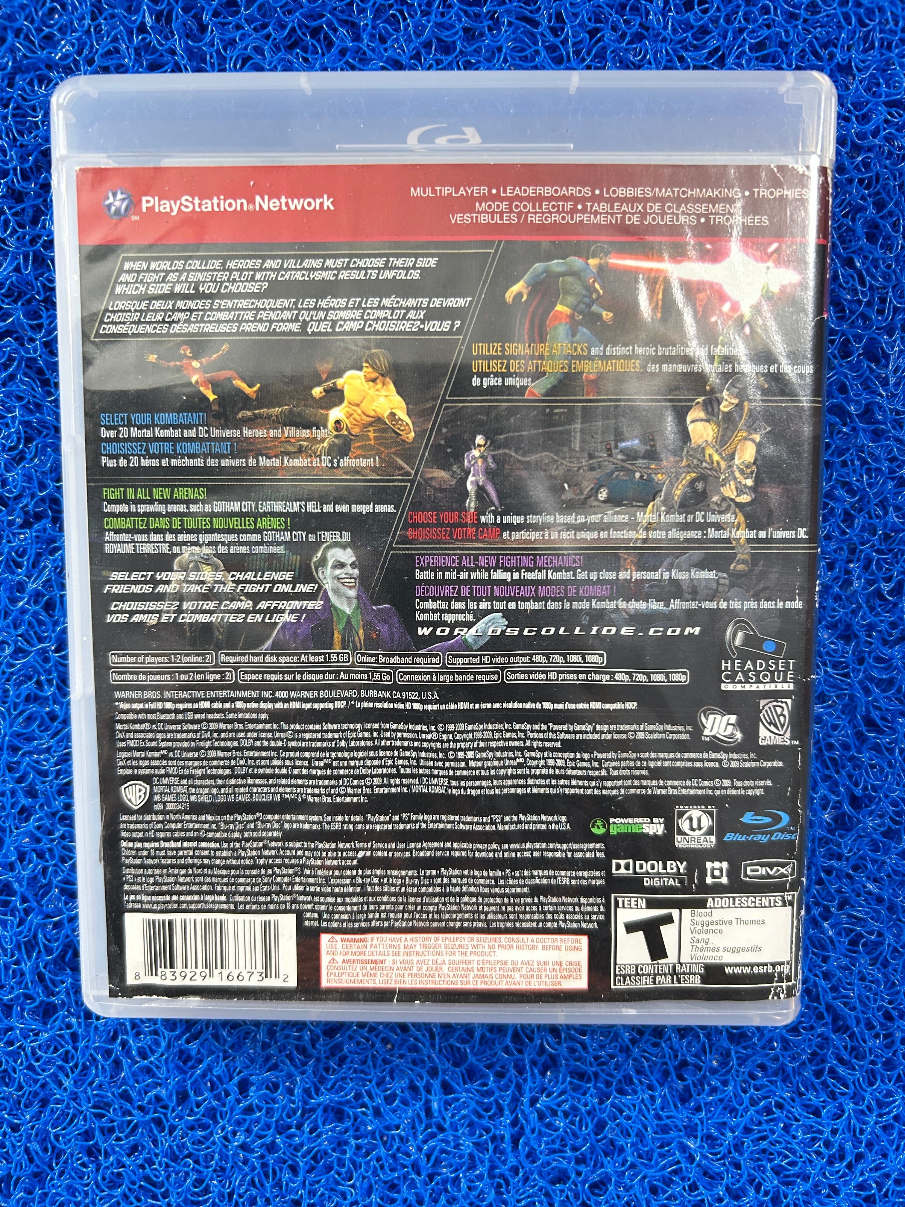 PS3 Mortal kombat vs. Dc universe