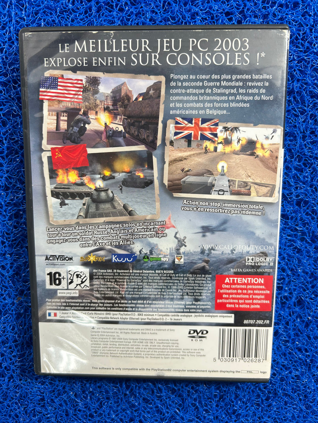 PS2 Call of duty final hour (E)