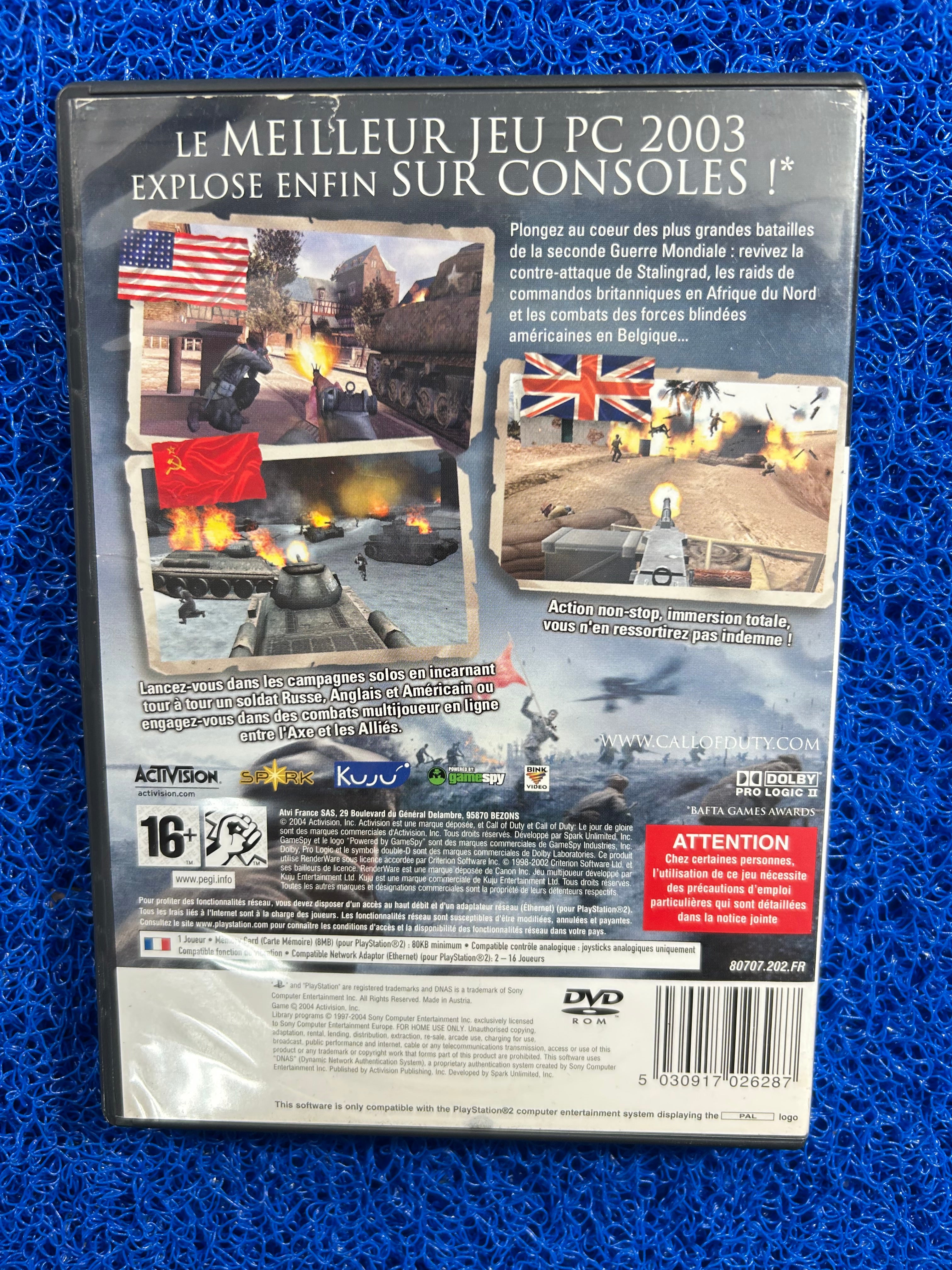 PS2 Call of duty final hour (E)