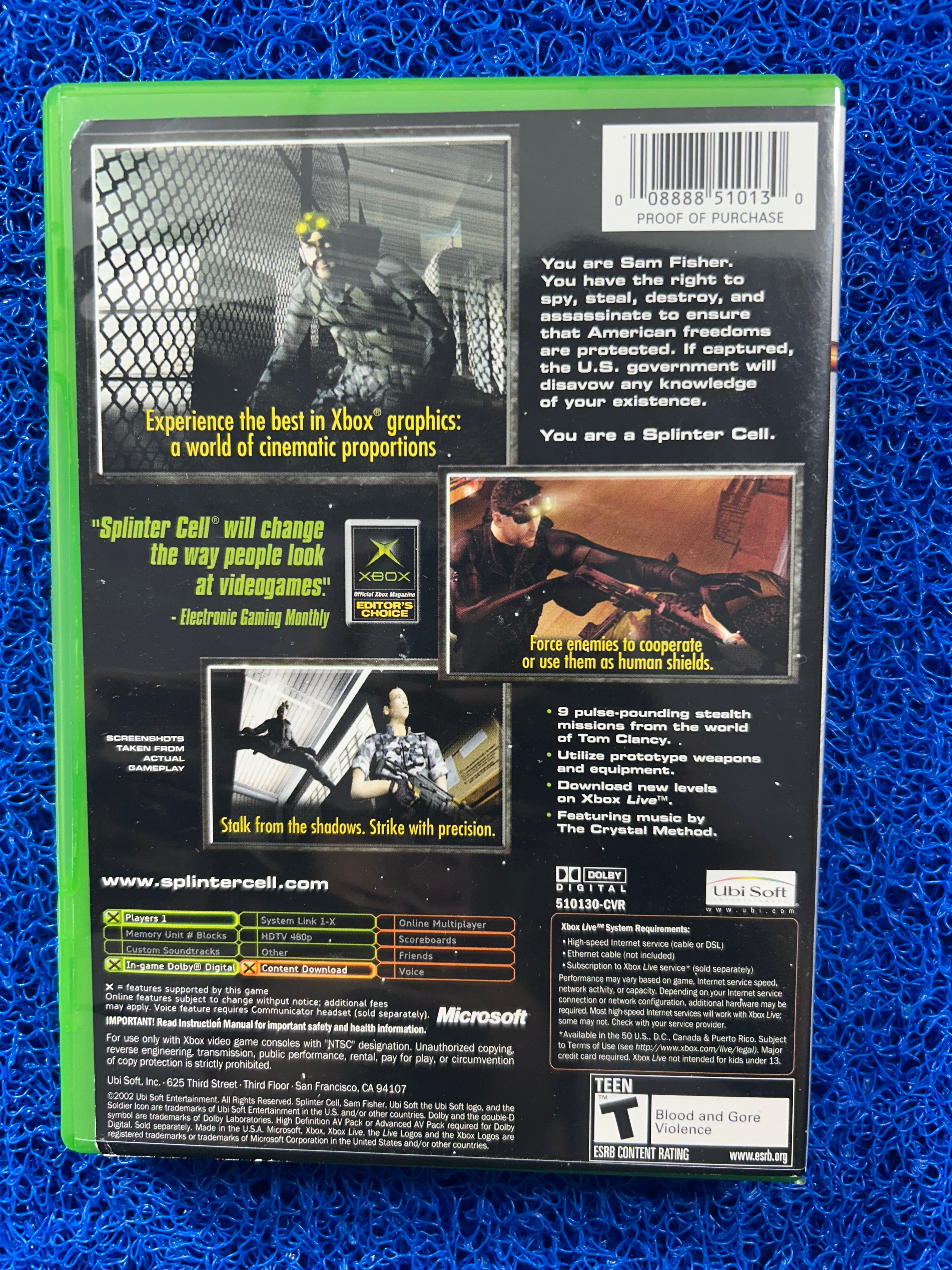 XBOX Splinter cell (A)