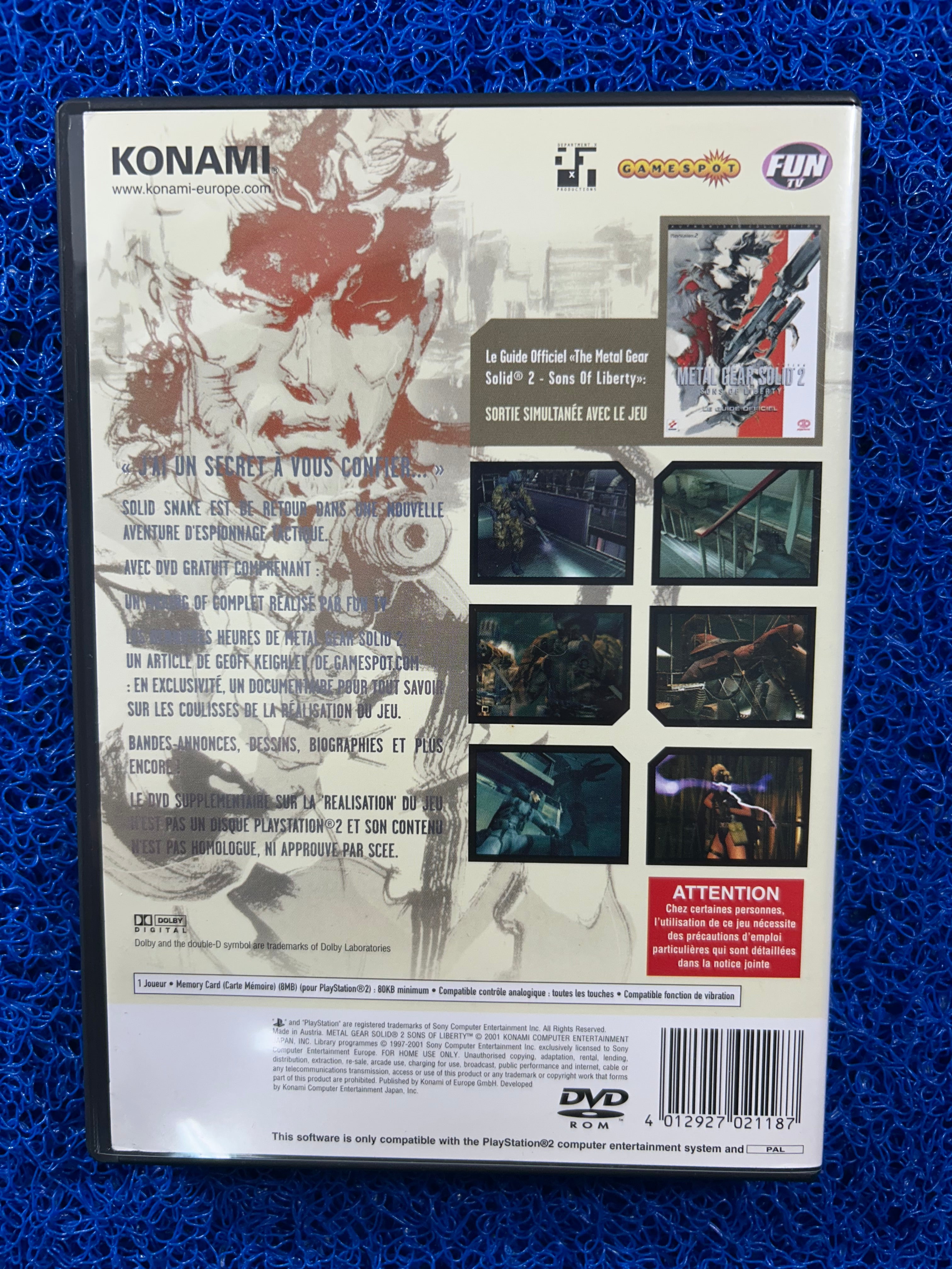 PS2 Metal gear solid 2 (E)