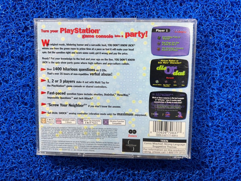 PS1 You don’t know jack (A)
