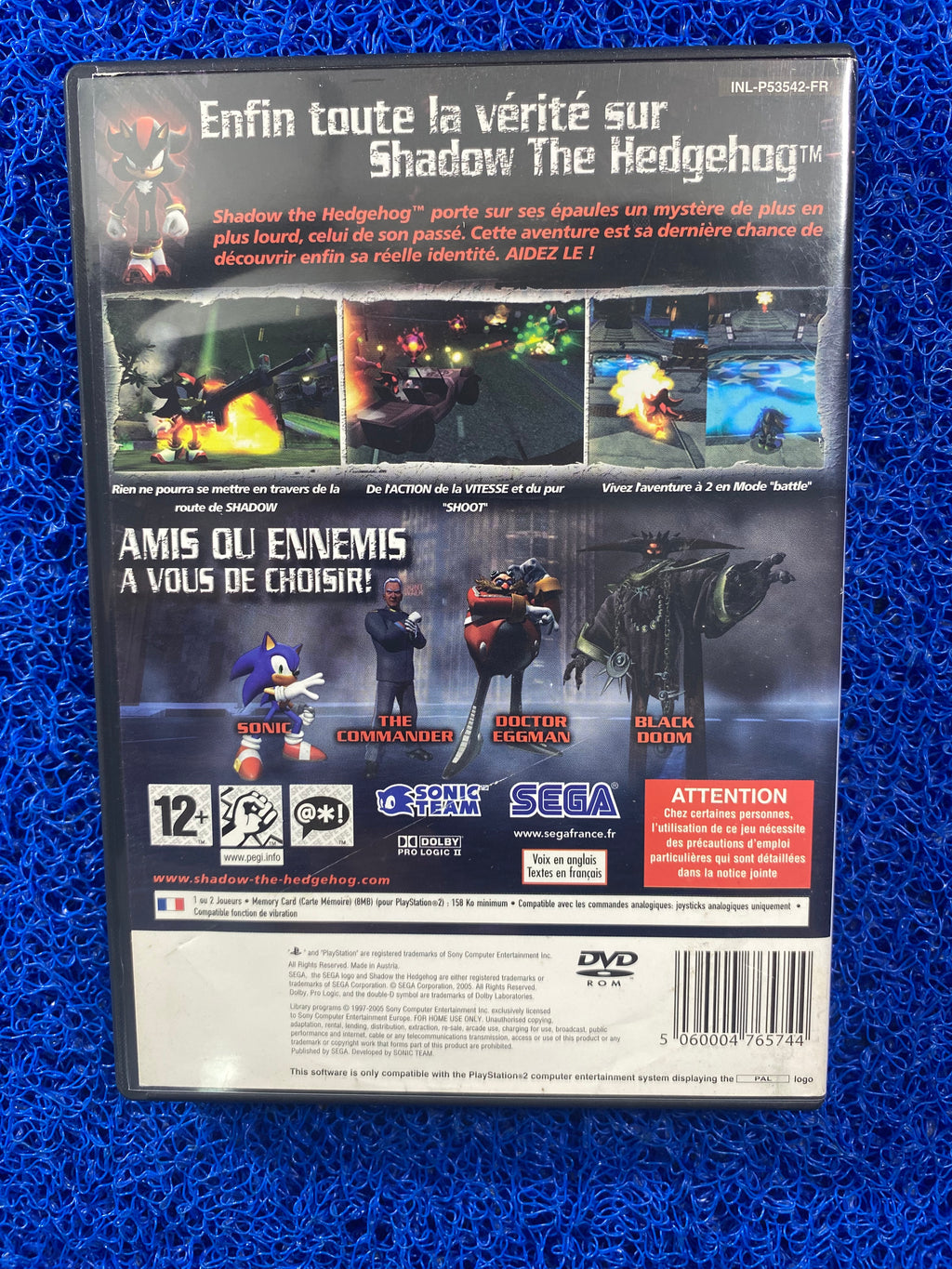 PS2# Shadow the hedgedog (E)