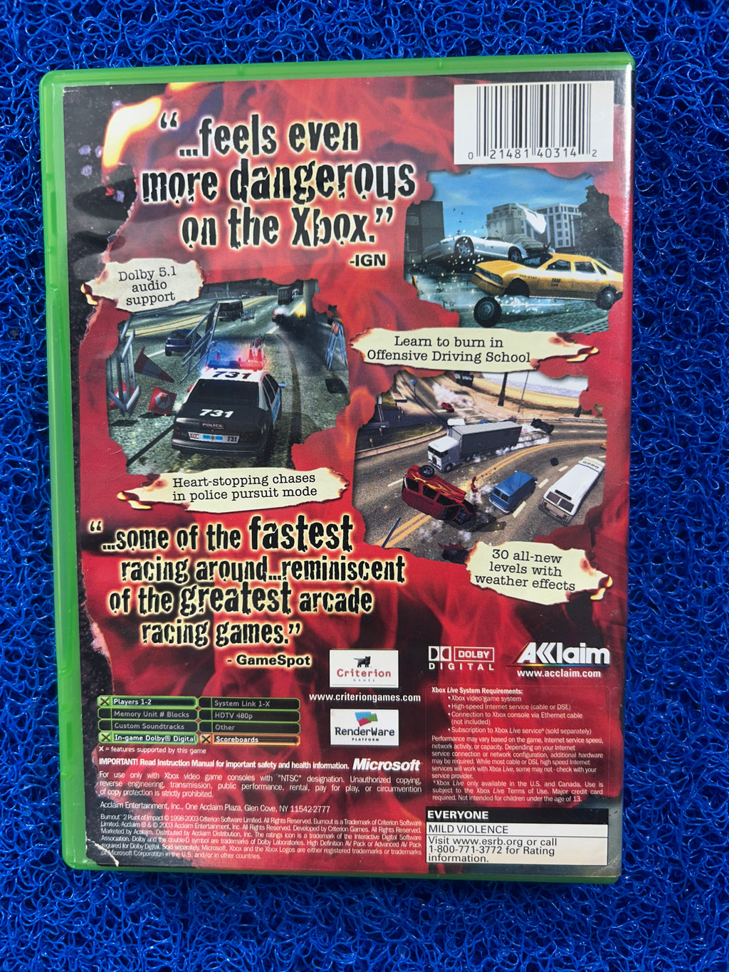 XBOX Burnout 2 (A)