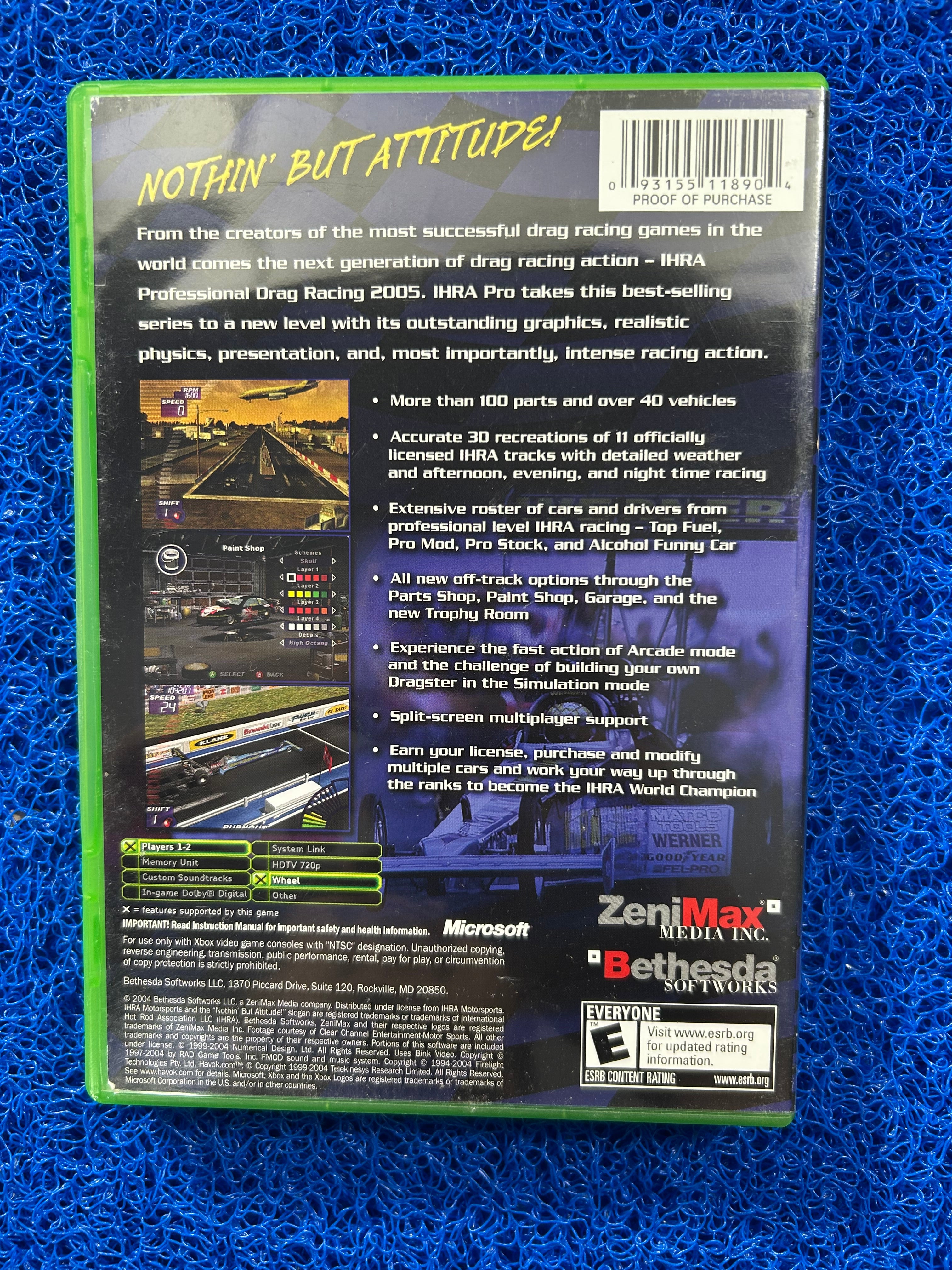 XBOX Profissional drag racing 2005 (A)