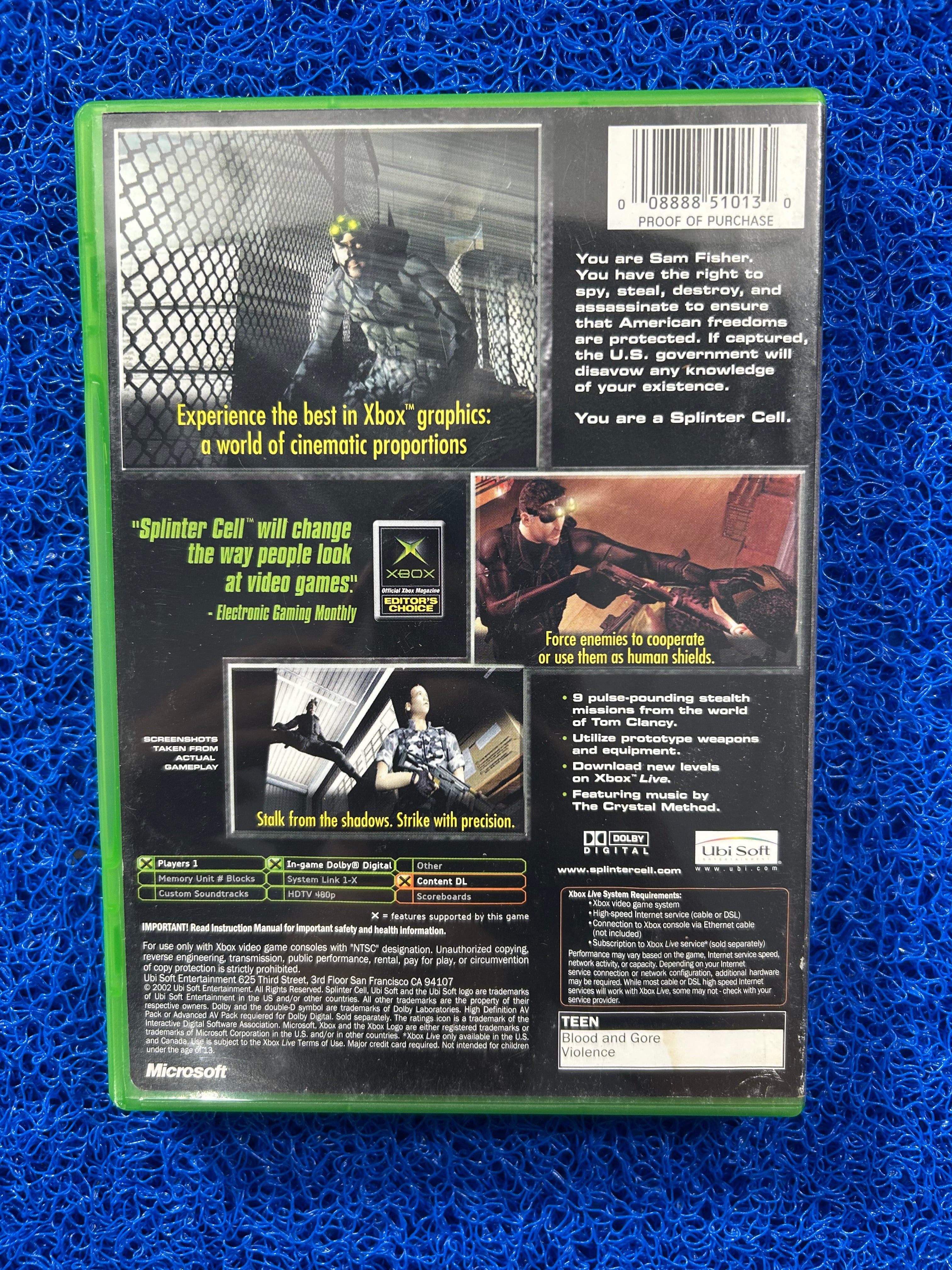XBOX Splinter cell (A)