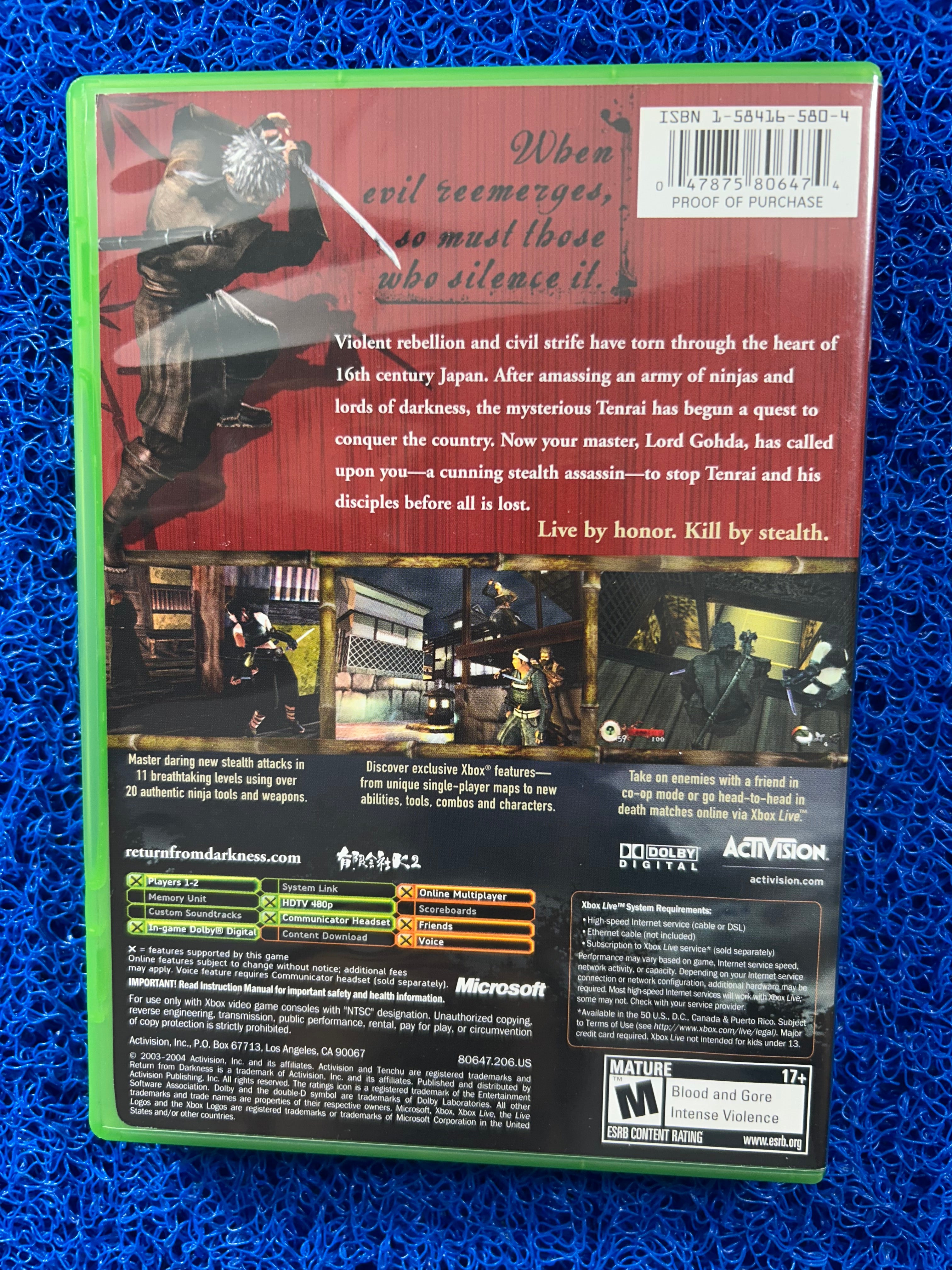 XBOX Tenchu (A)