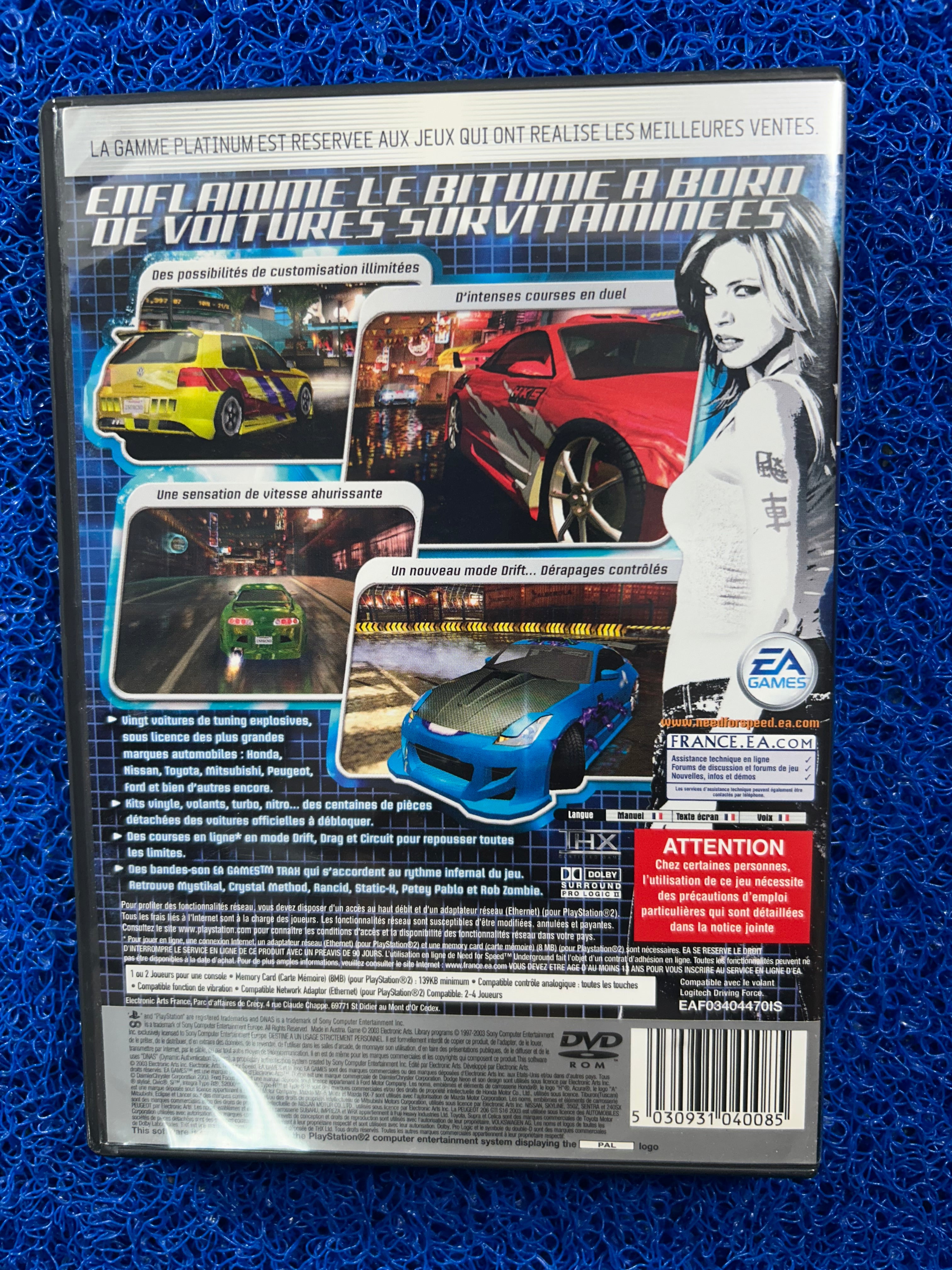 PS2 Need for speed underground (E)