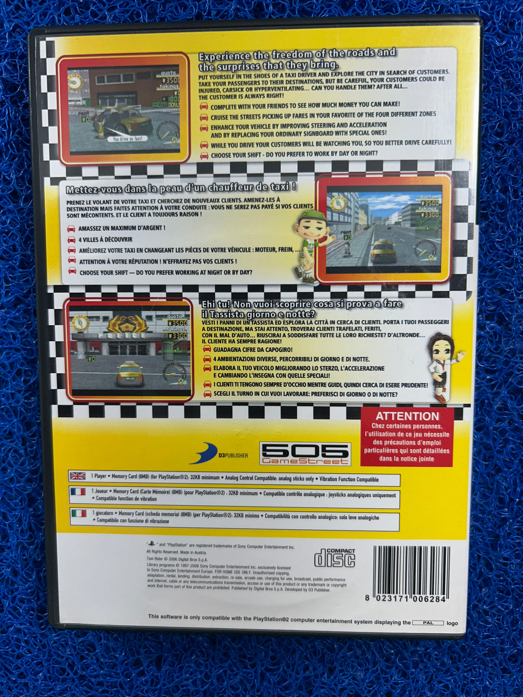 PS2# Táxi rider (E)