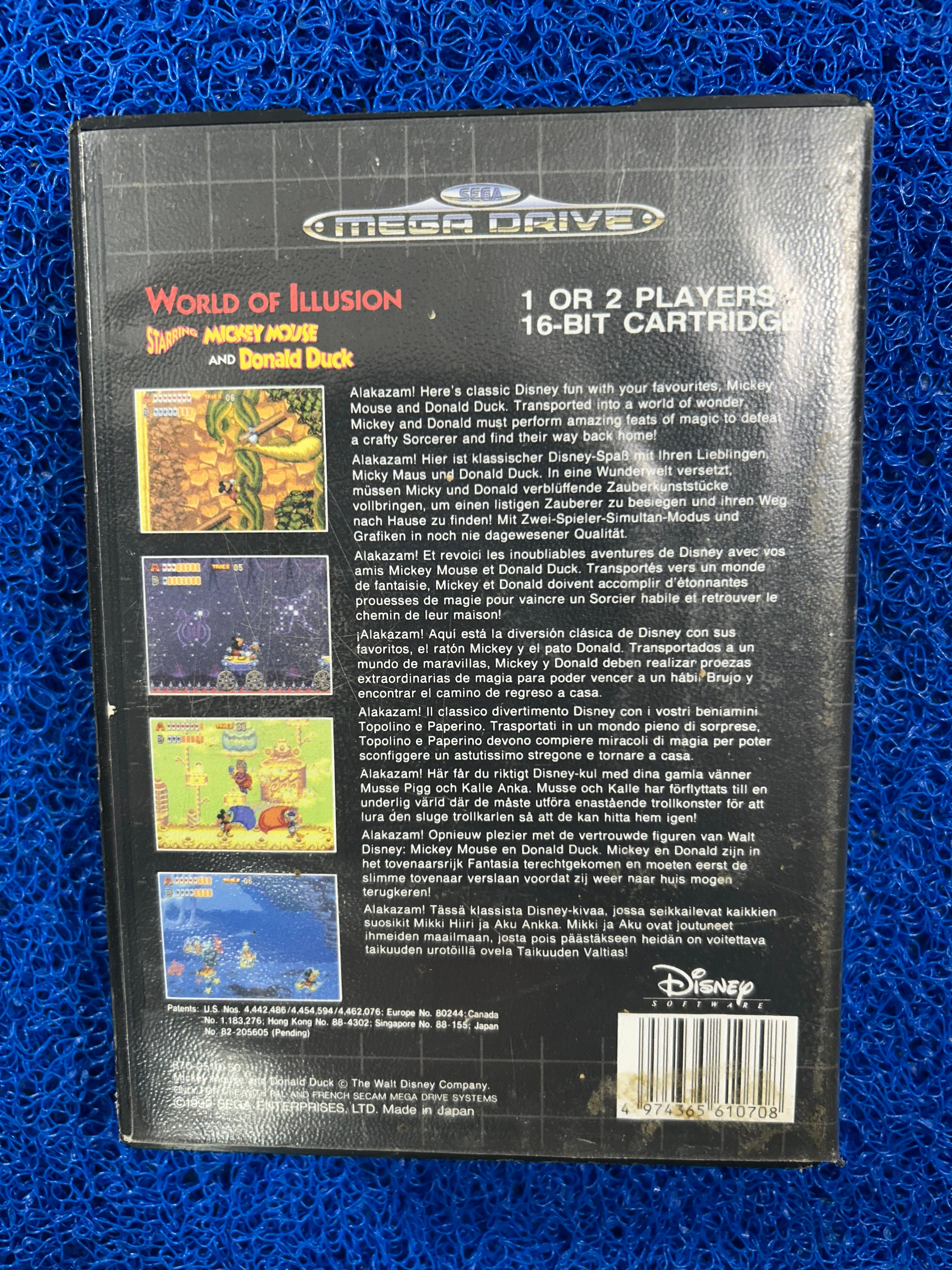 SEGA# Mega Drive World of illusion starring Mickey mouse (E)