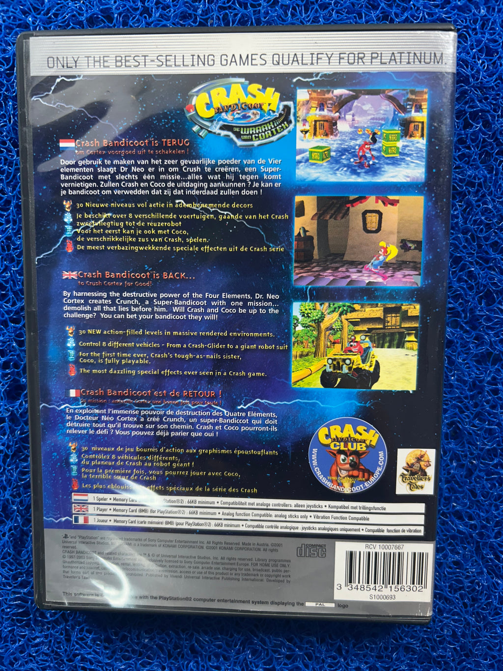PS2 Crash bandicoot wrath of cortex (E)