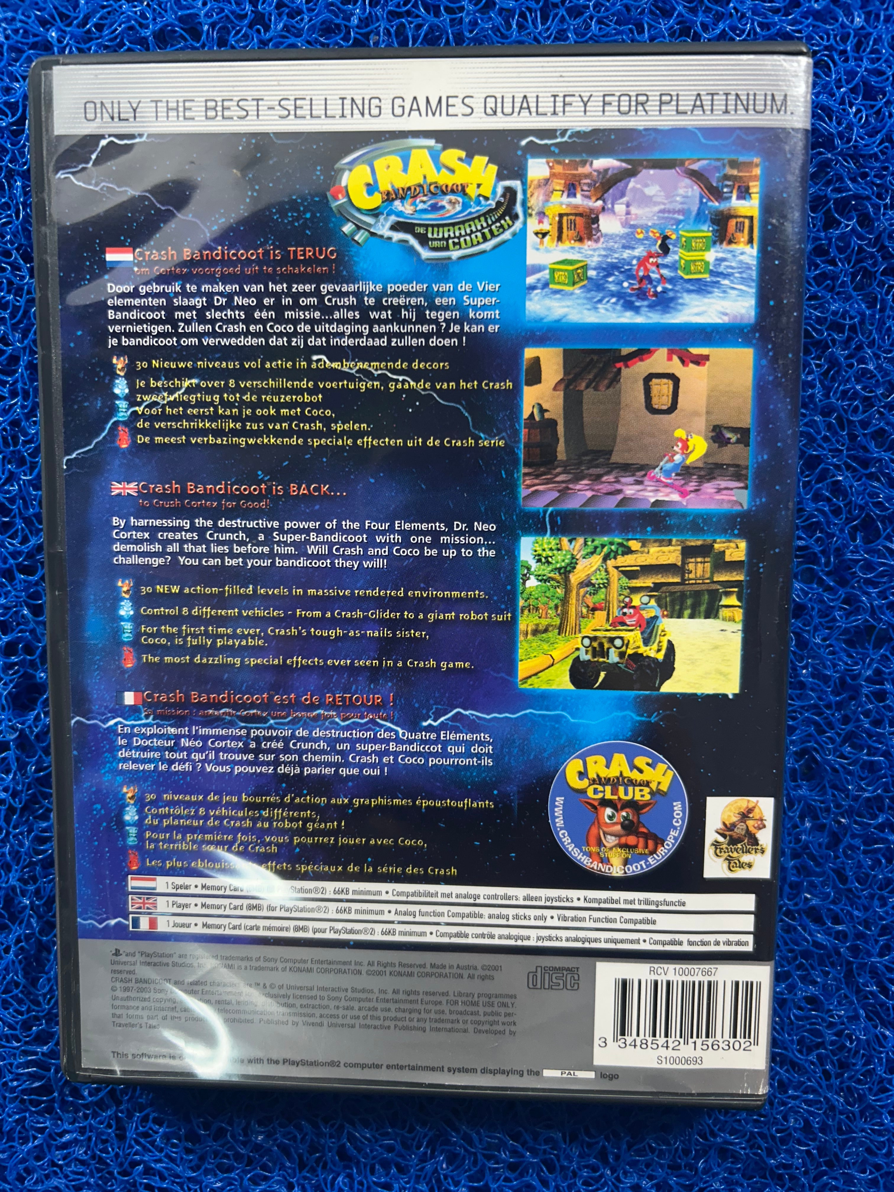 PS2 Crash bandicoot wrath of cortex (E)