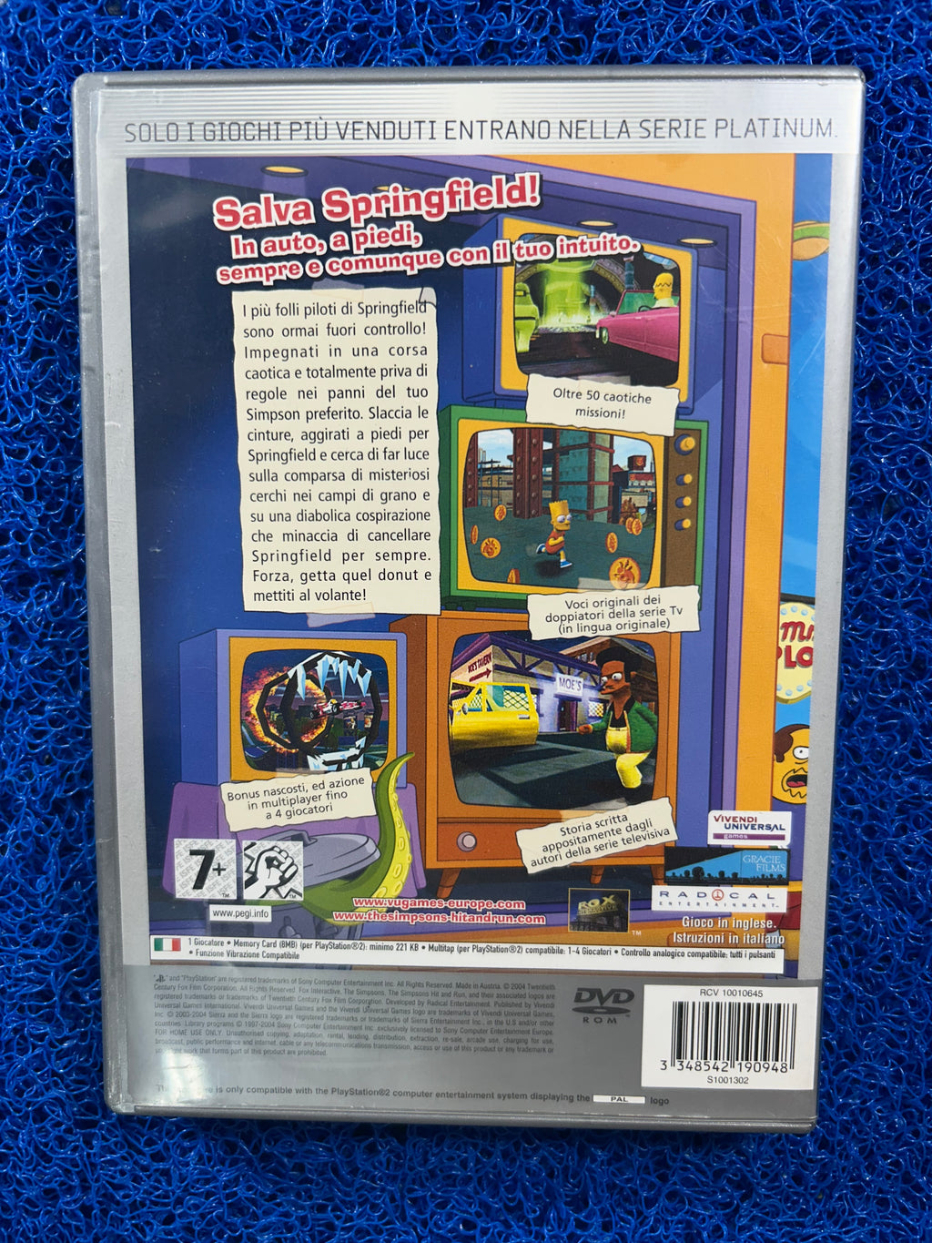 PS2 Simpsons hit and run (E)