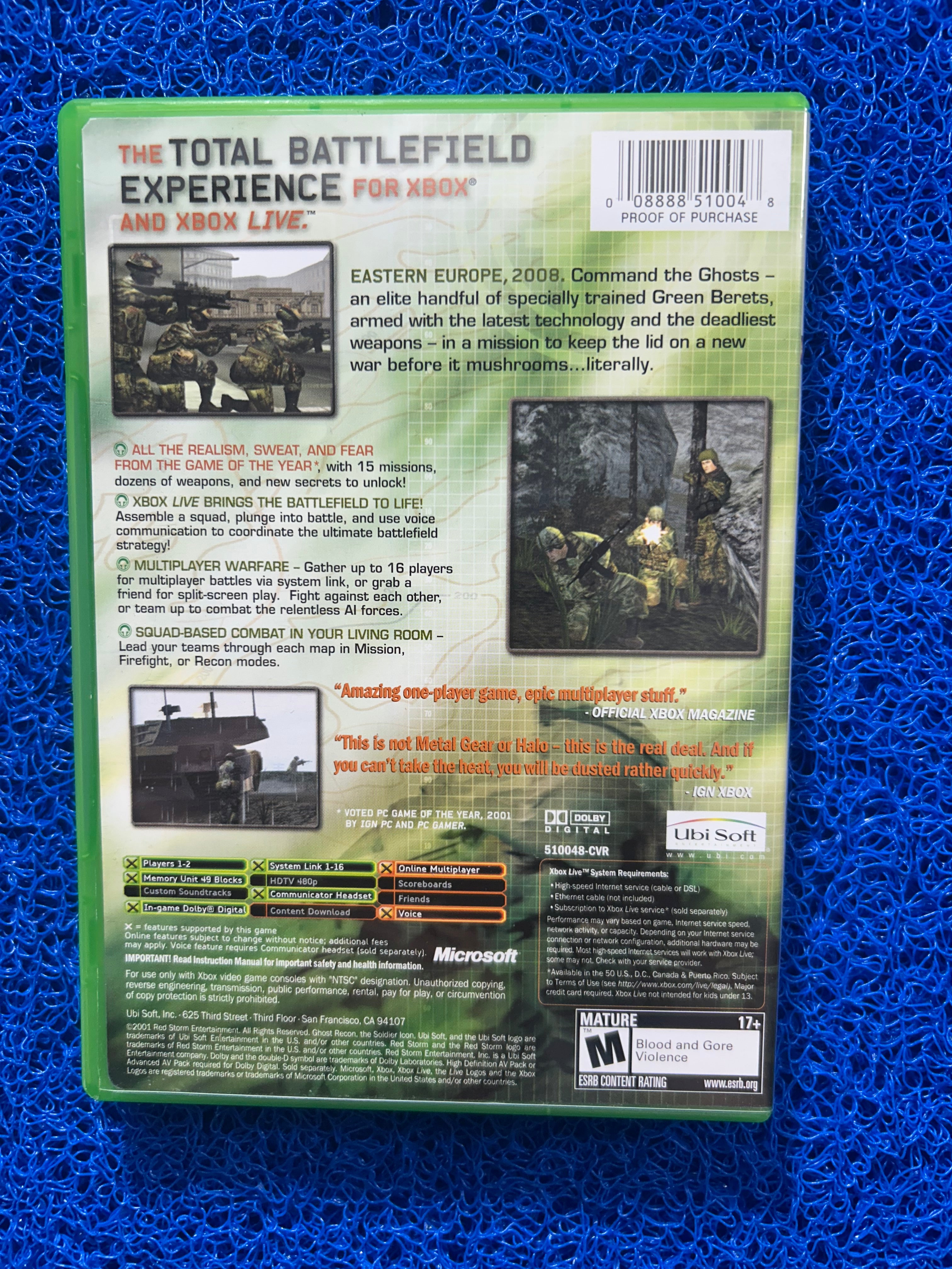 XBOX Ghost recon (A)