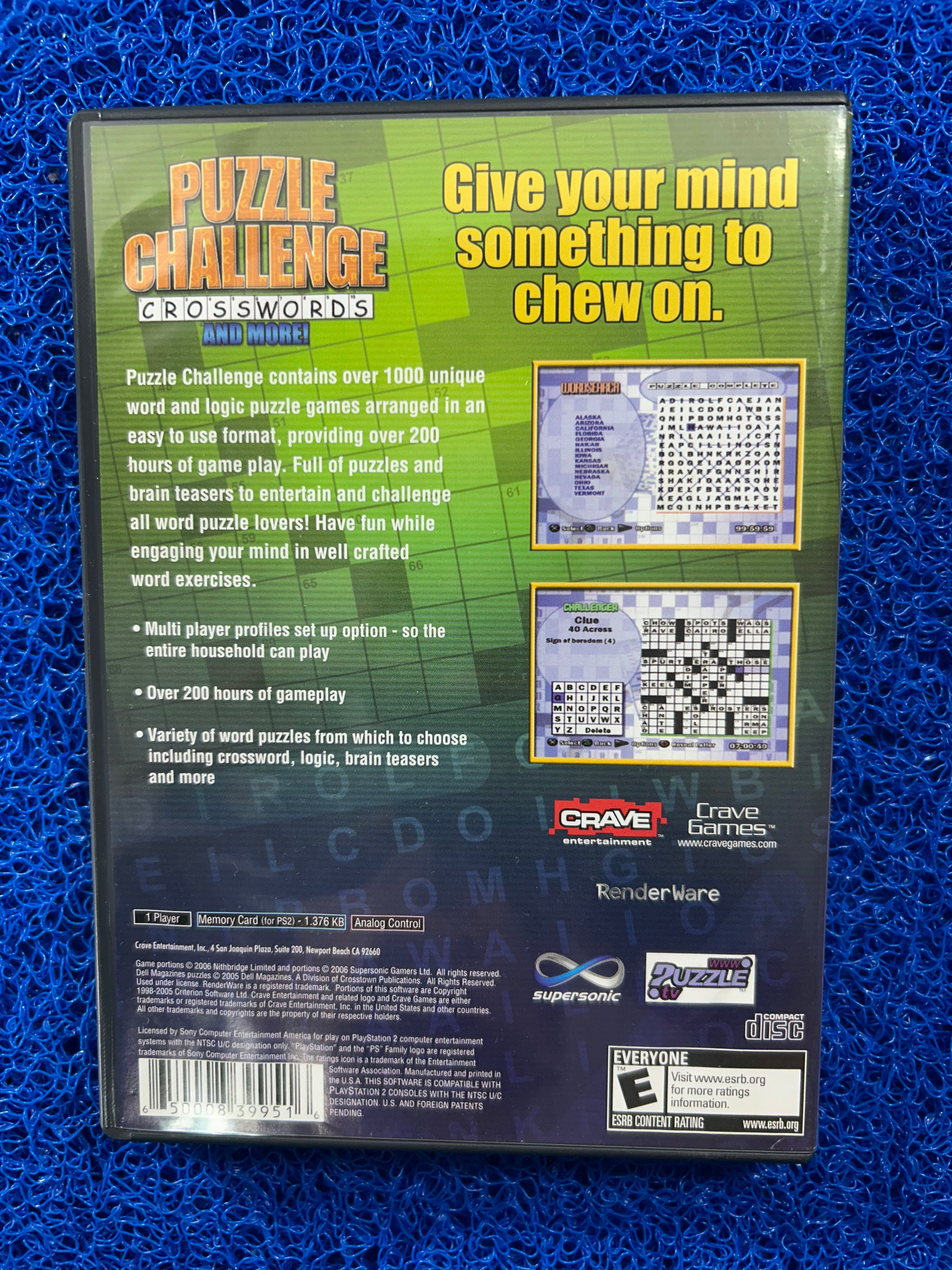 PS2 Puzzle challenge (A)