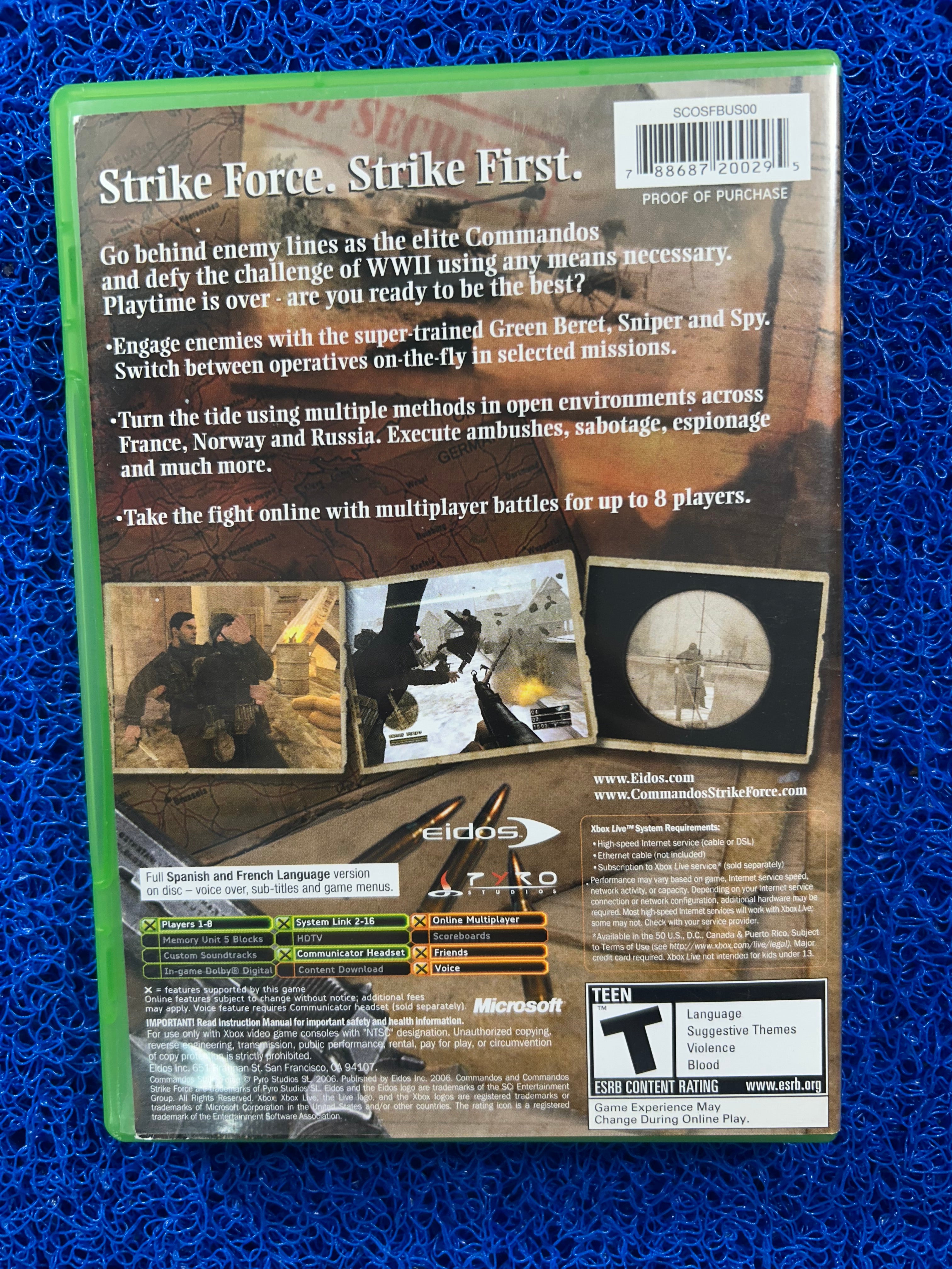 XBOX Commandos Strike force (A)