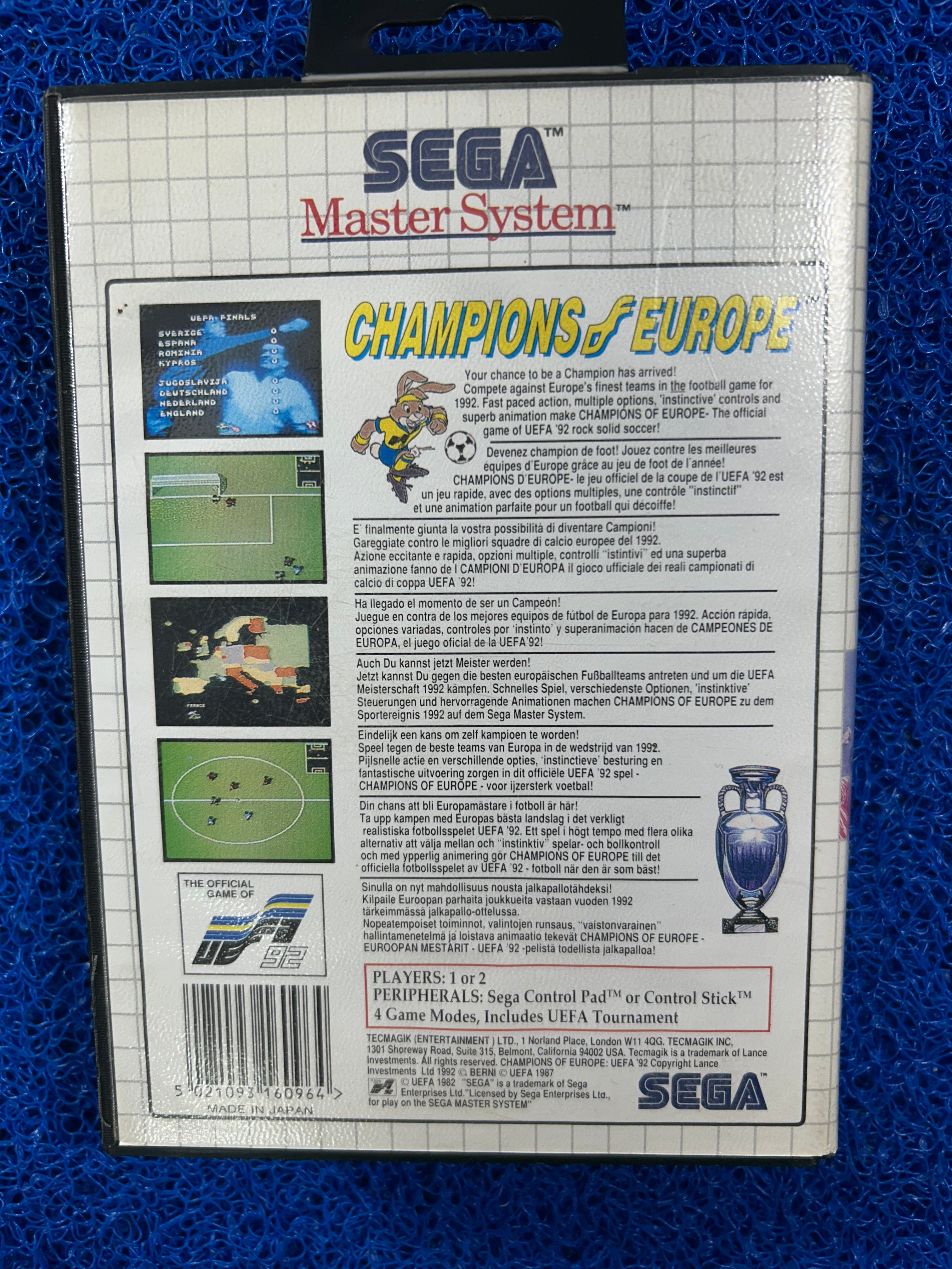 SEGA# Master system Champions of europe (E)