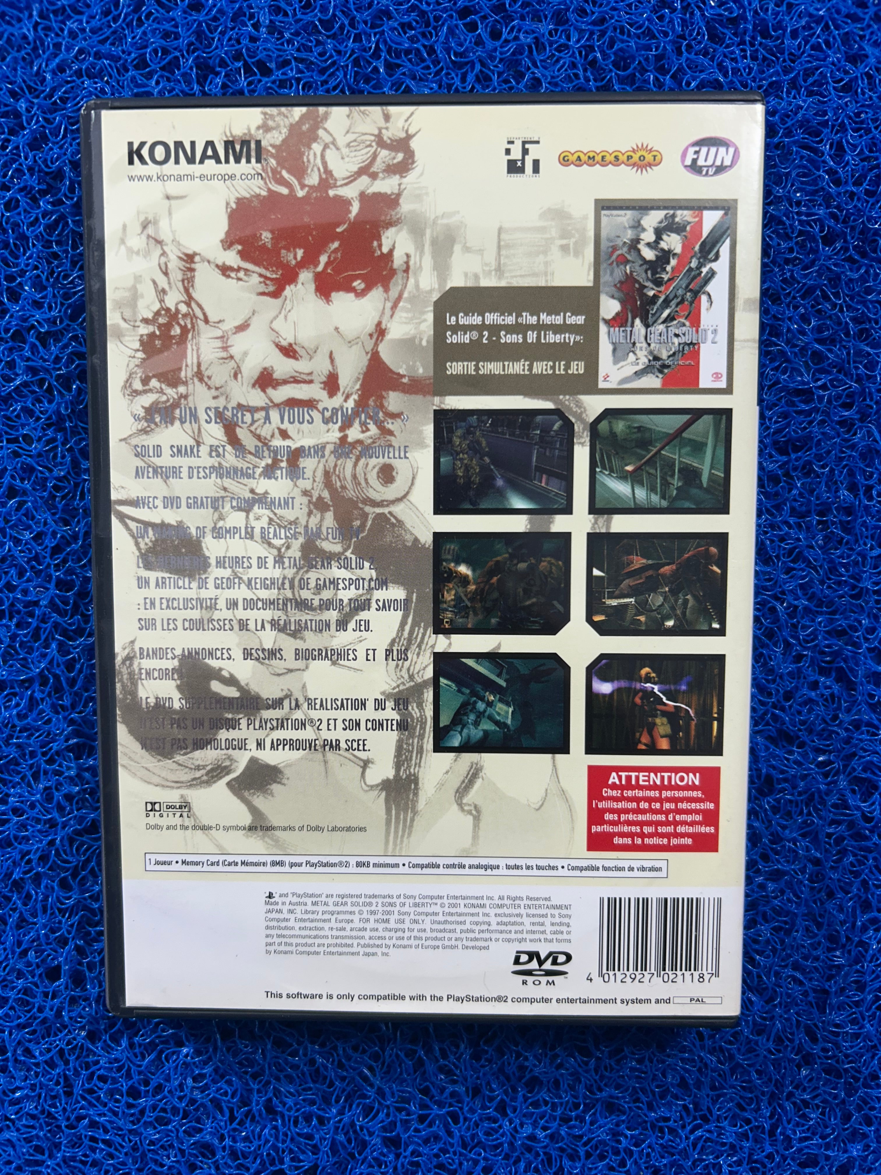 PS2 Metal gear solid 2 (E)