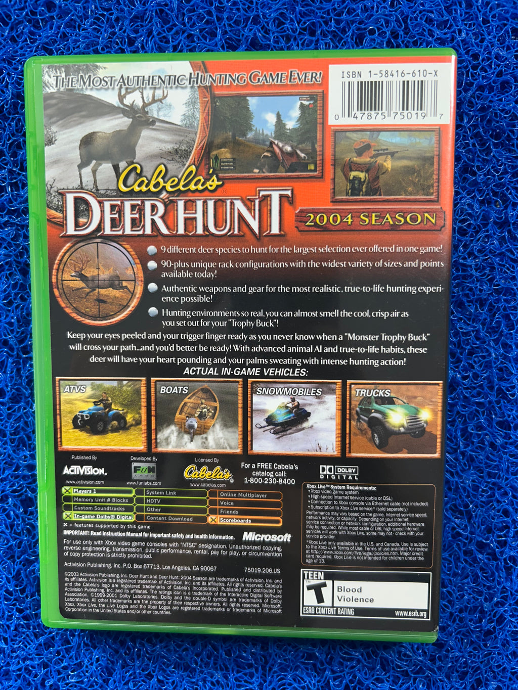 XBOX Cabela’s deer hunt 2005 season (A)