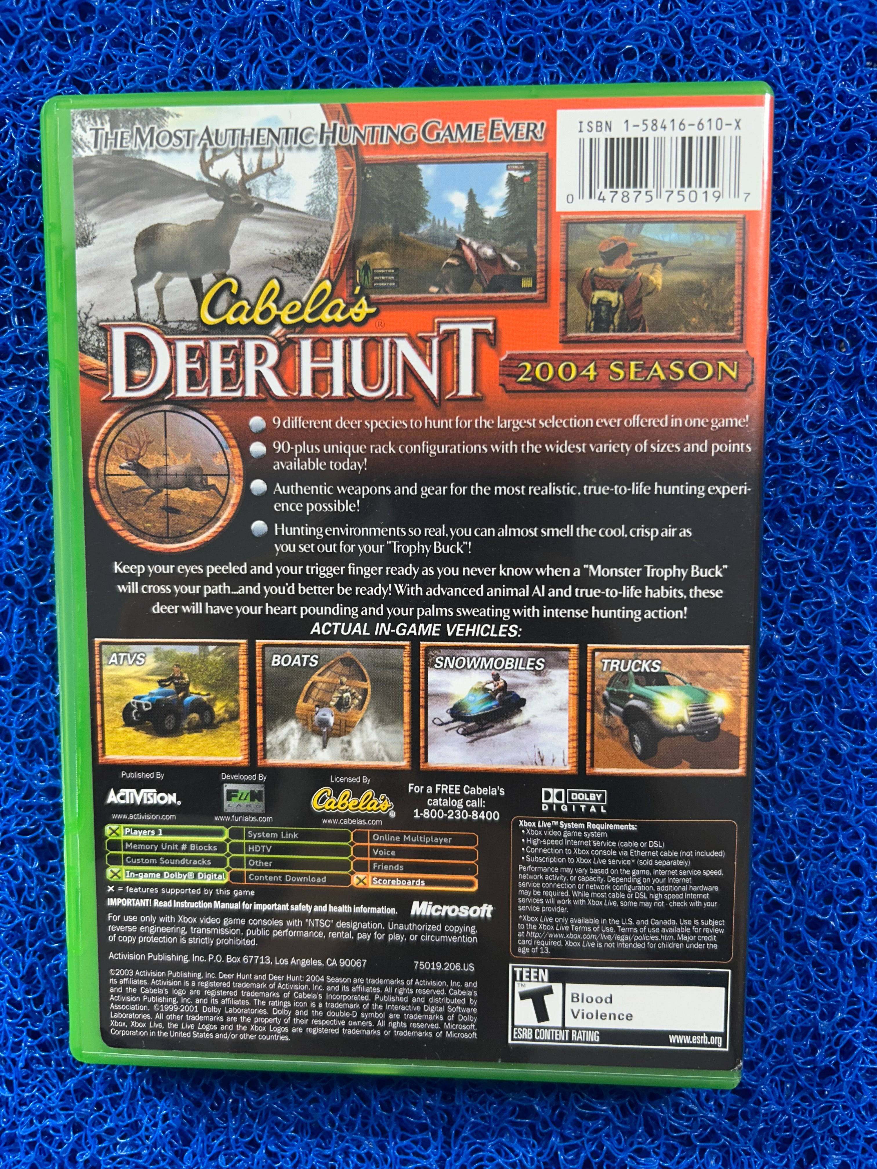 XBOX Cabela’s deer hunt 2005 season (A)