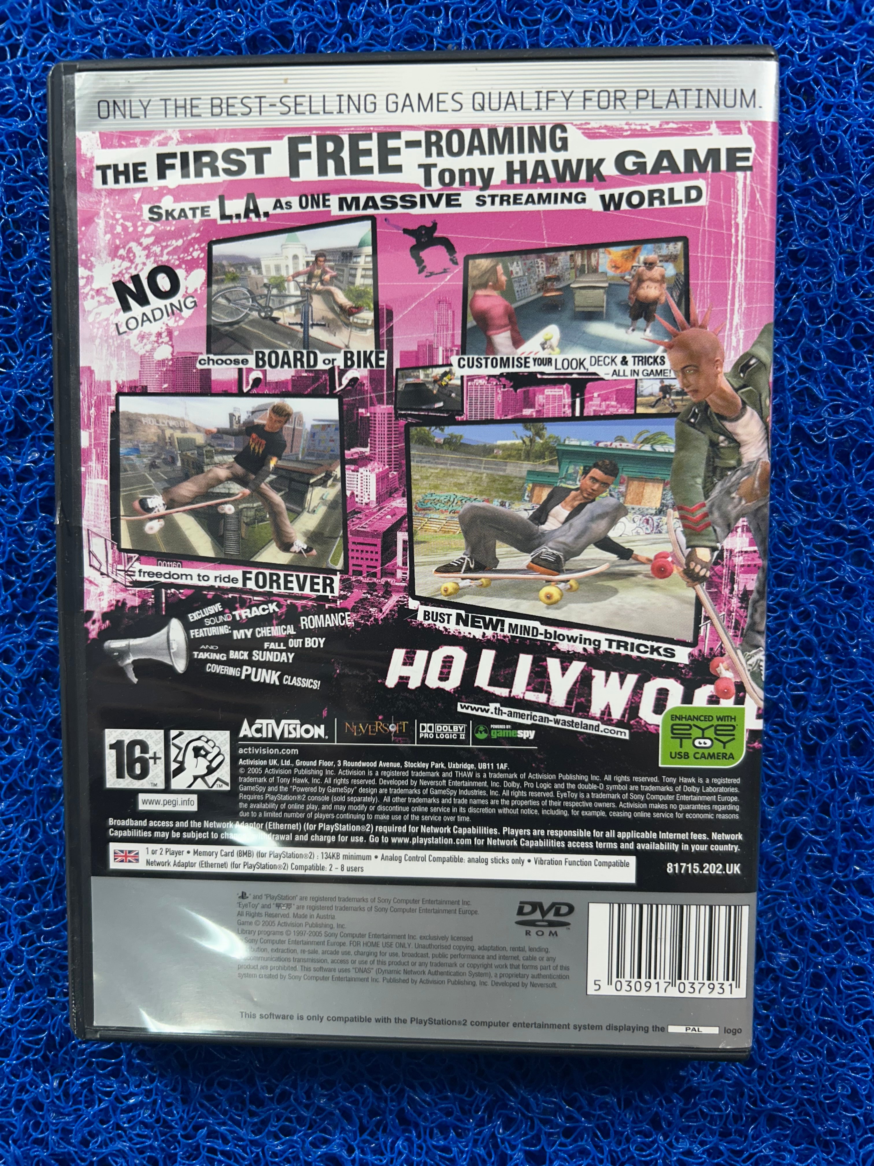 PS2 Tony hawk american wastland (E)
