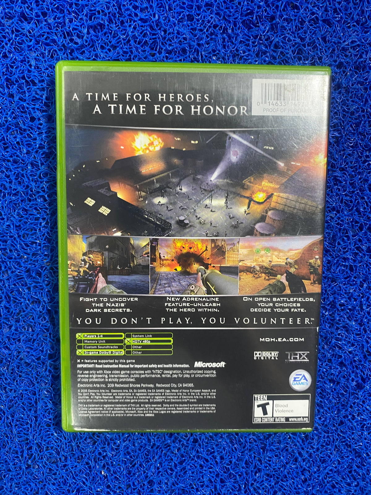XBOX# Medal of horror european assault (A)