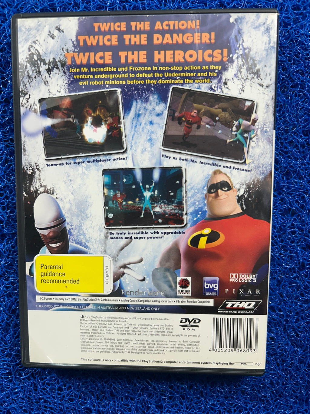 PS2 The incredibles rise of the underminer (E)