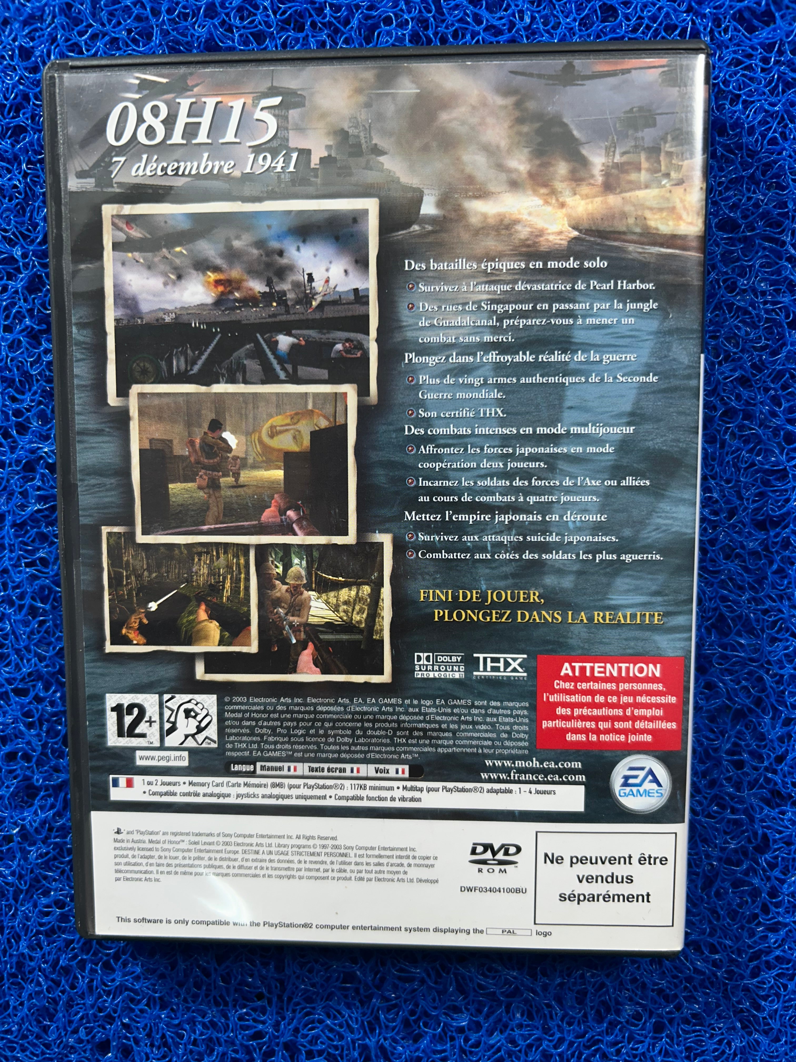 PS2 Medal of honor rising sun (E)