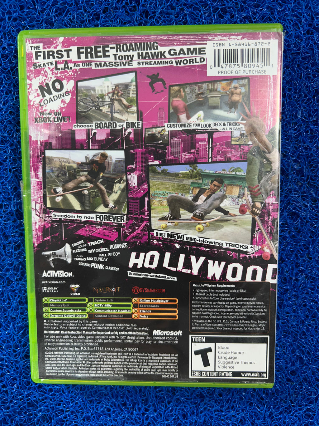 XBOX# Tony hawk american wasteland (A)