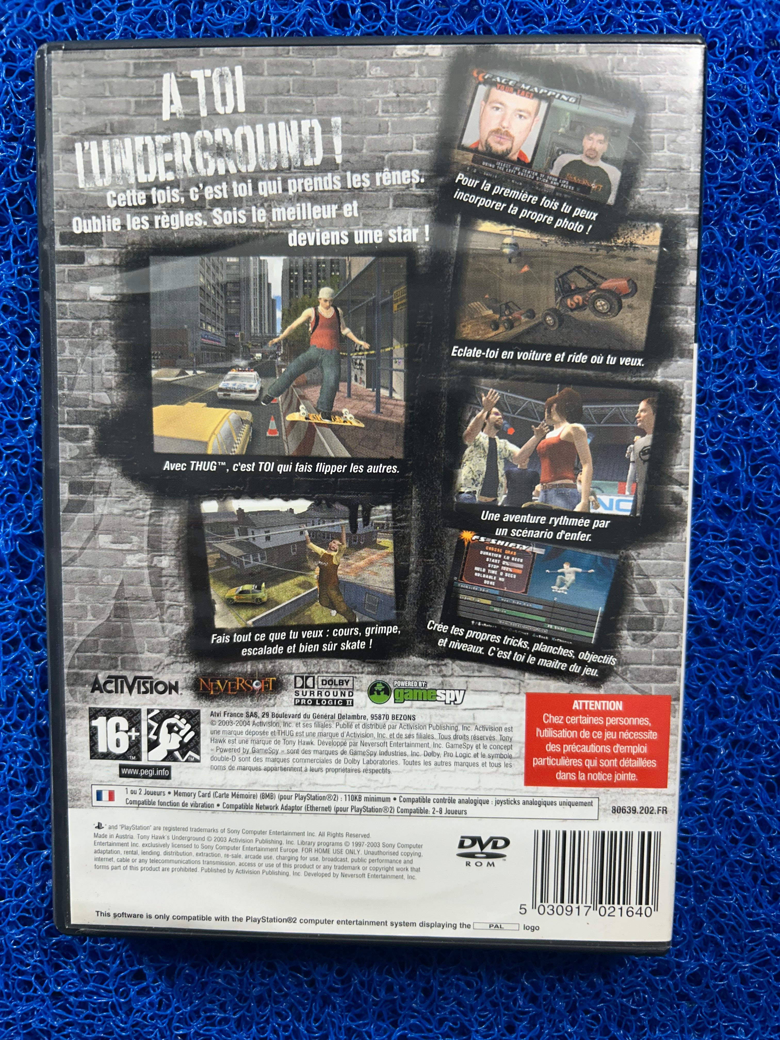 PS2 Tony hawk underground (E)