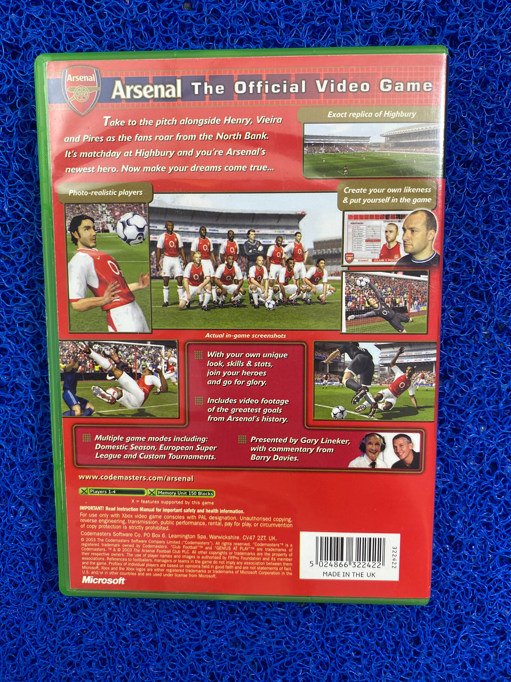 XBOX# Arsenal club football (E)