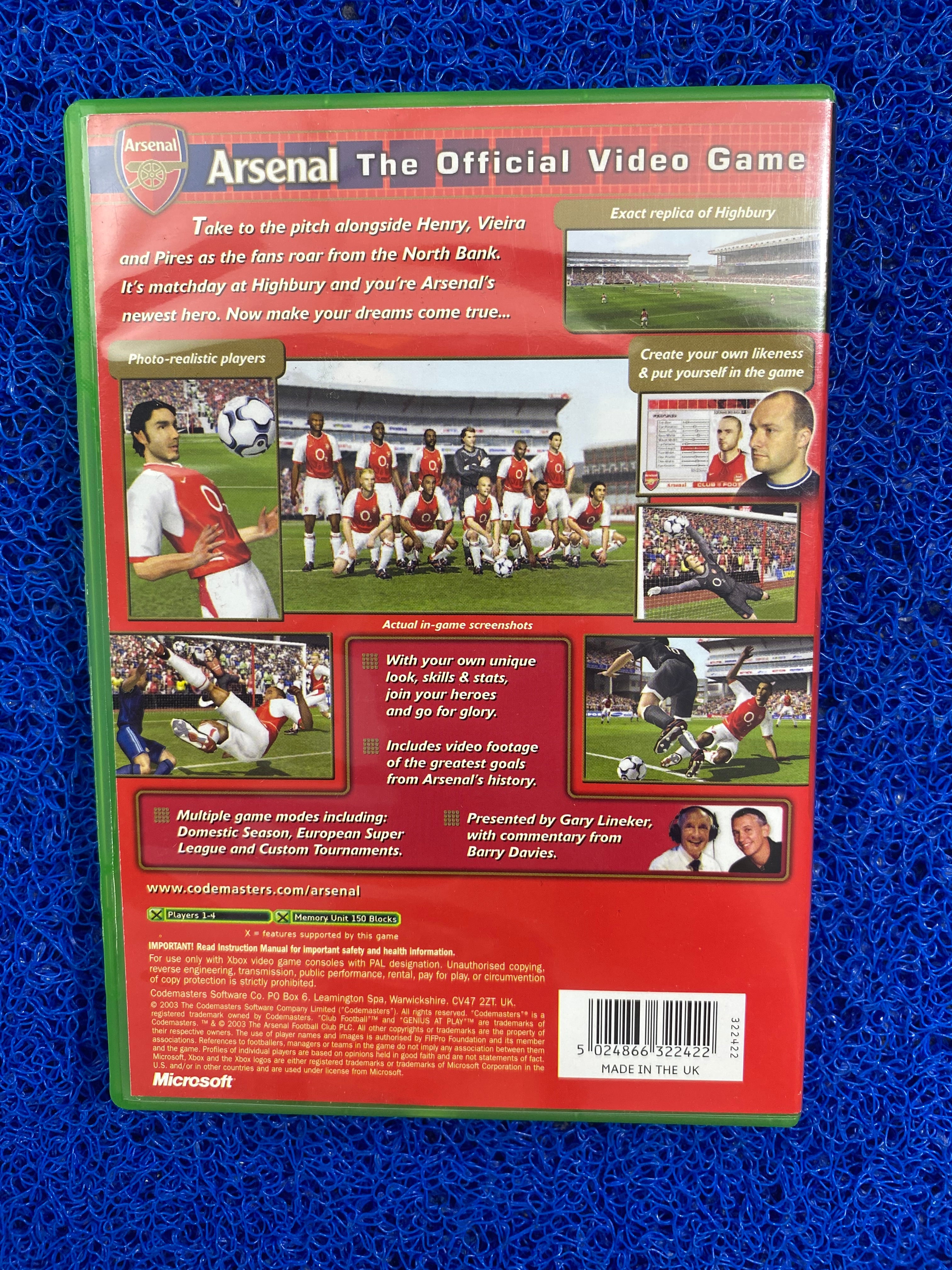 XBOX# Arsenal club football (E)