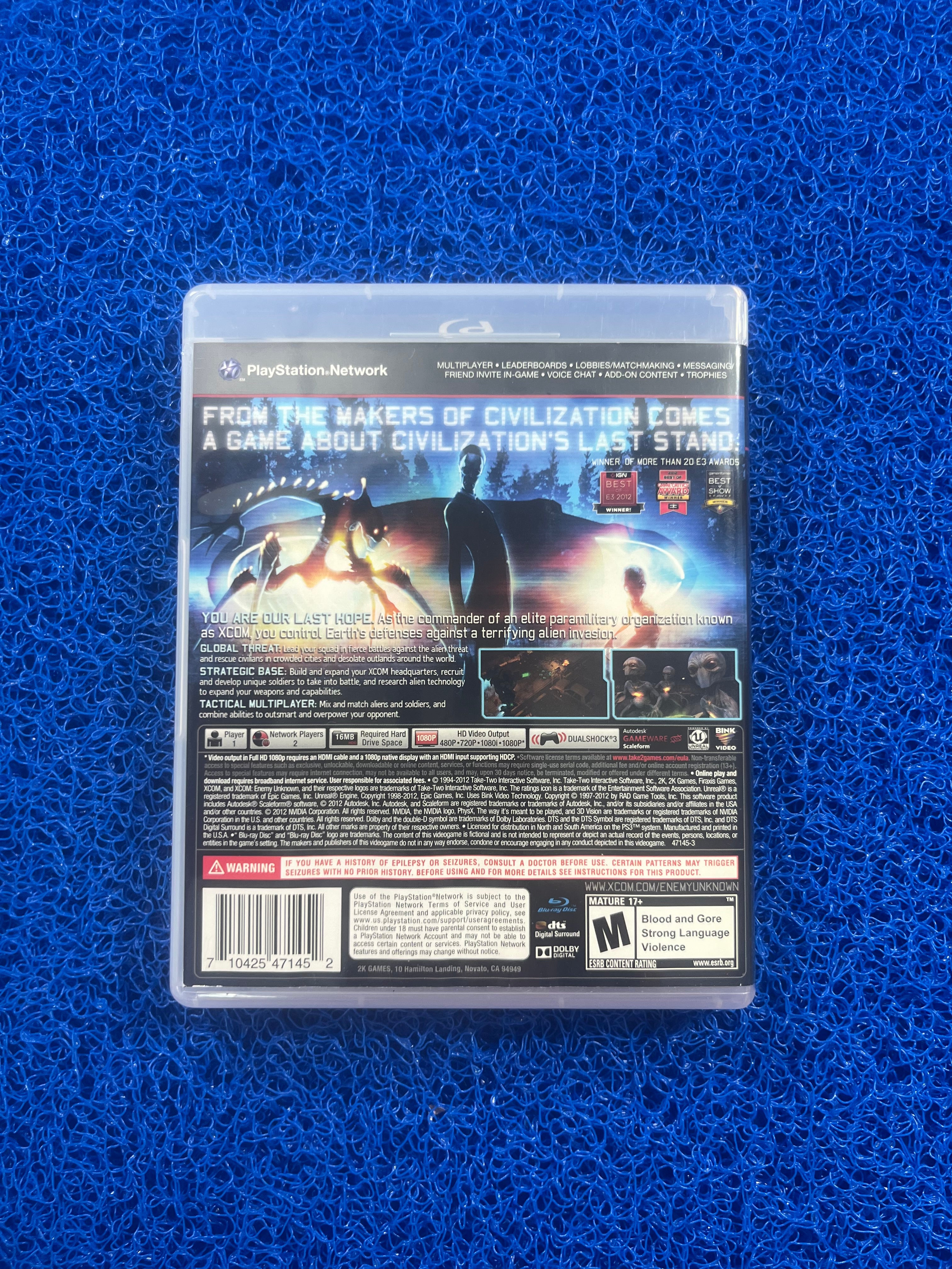 PS3 Xcom Enemy Unknown