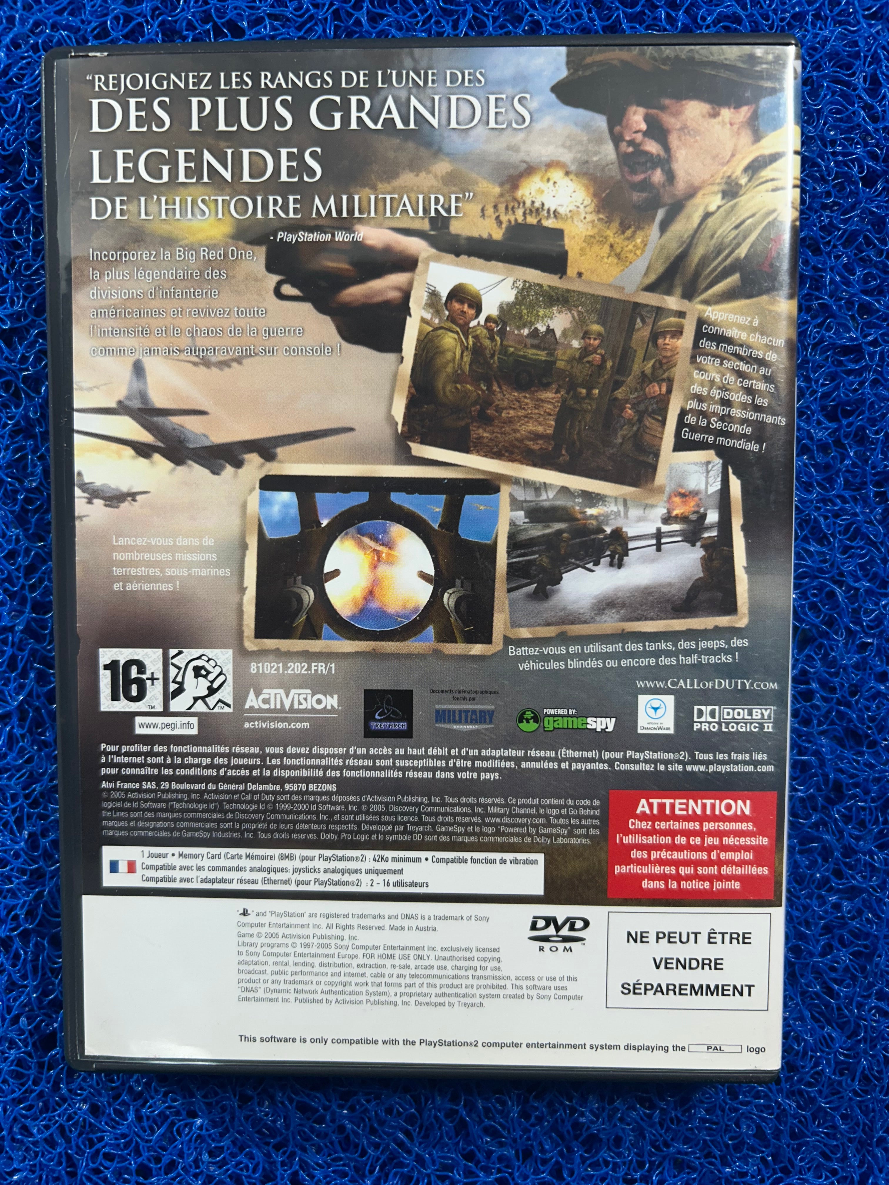 PS2 Call of duty 2 big red one (E)