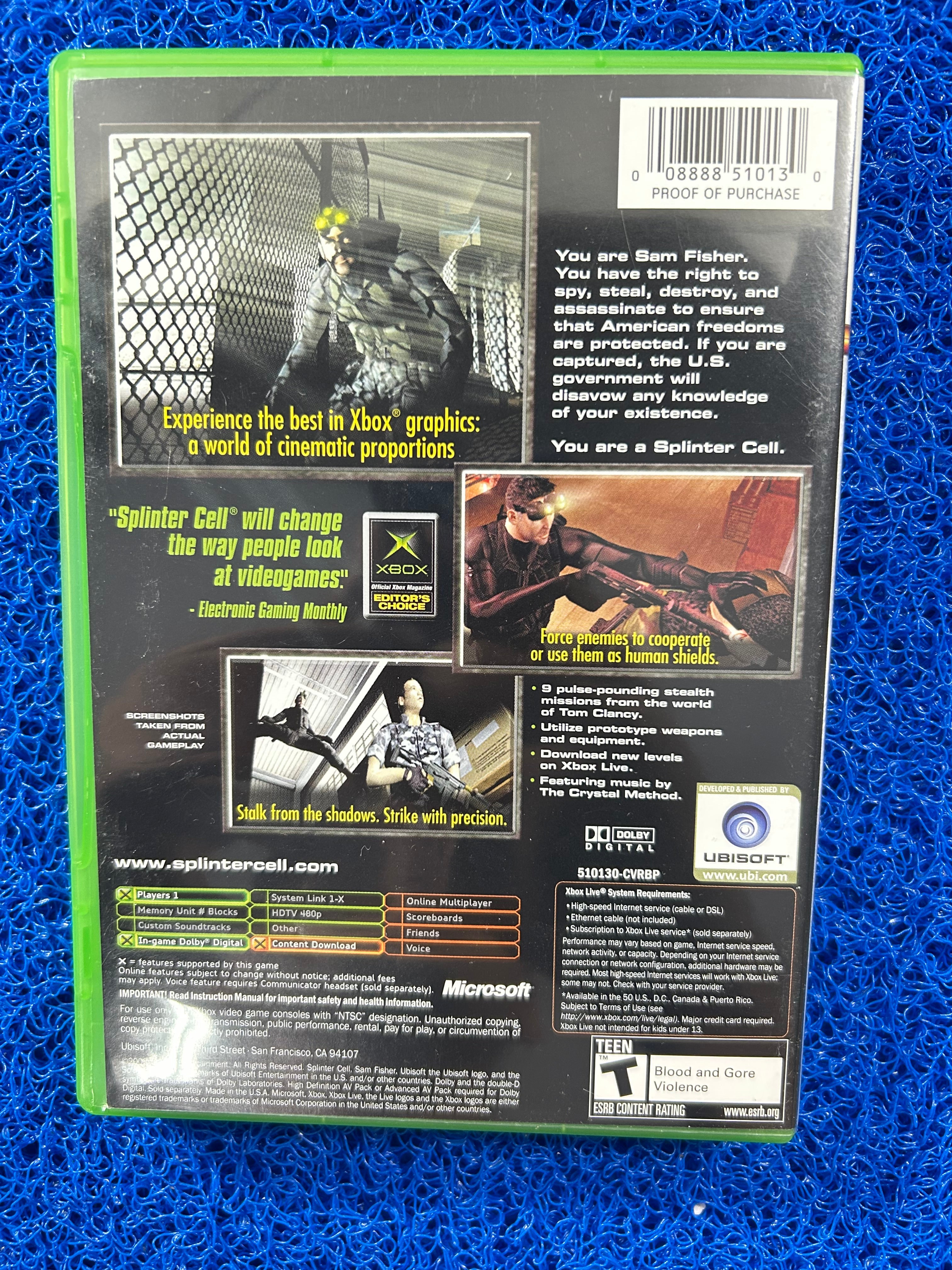 XBOX Splinter cell (A)