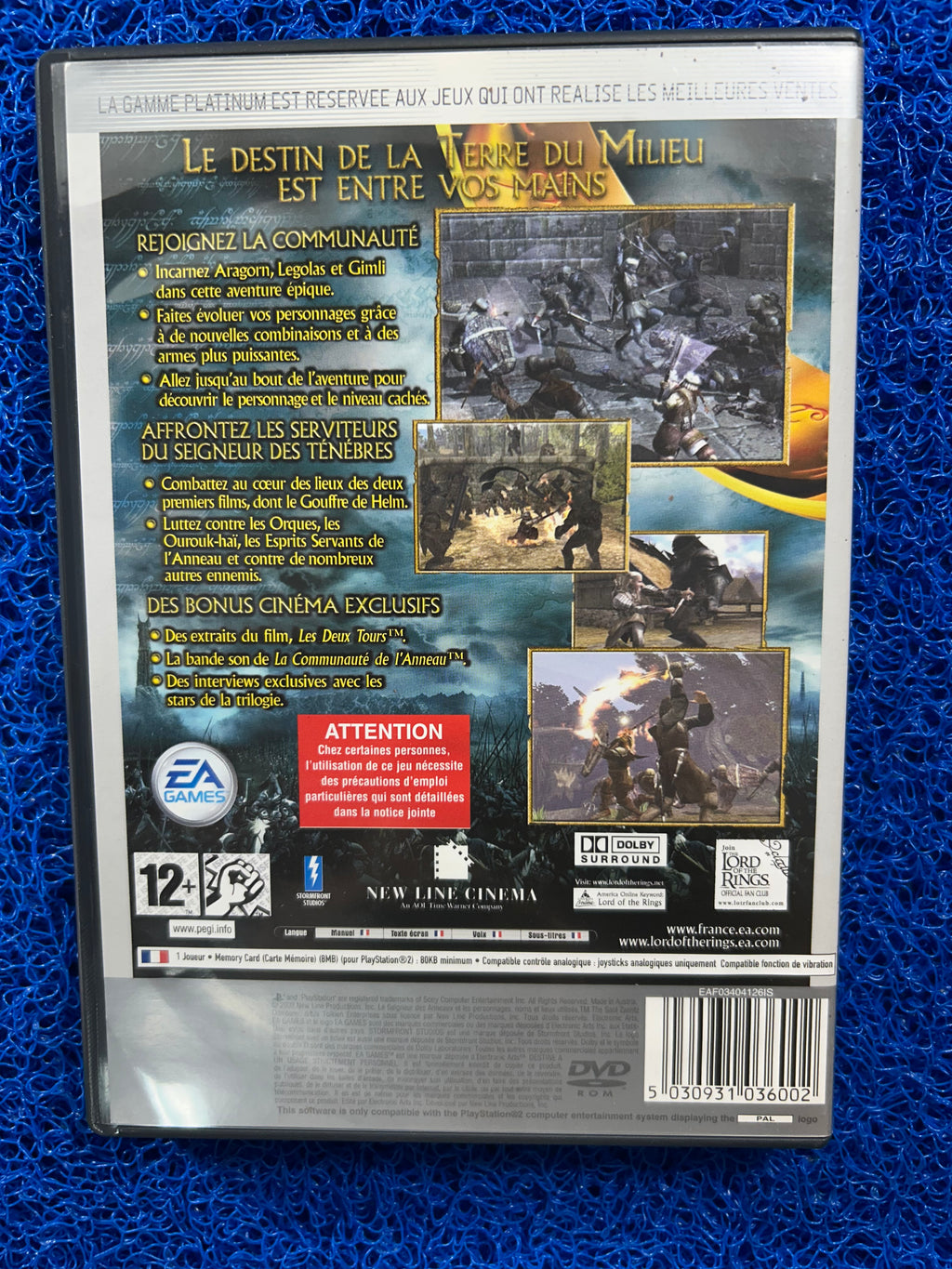 PS2 The lord of the rings the two thrones (E)
