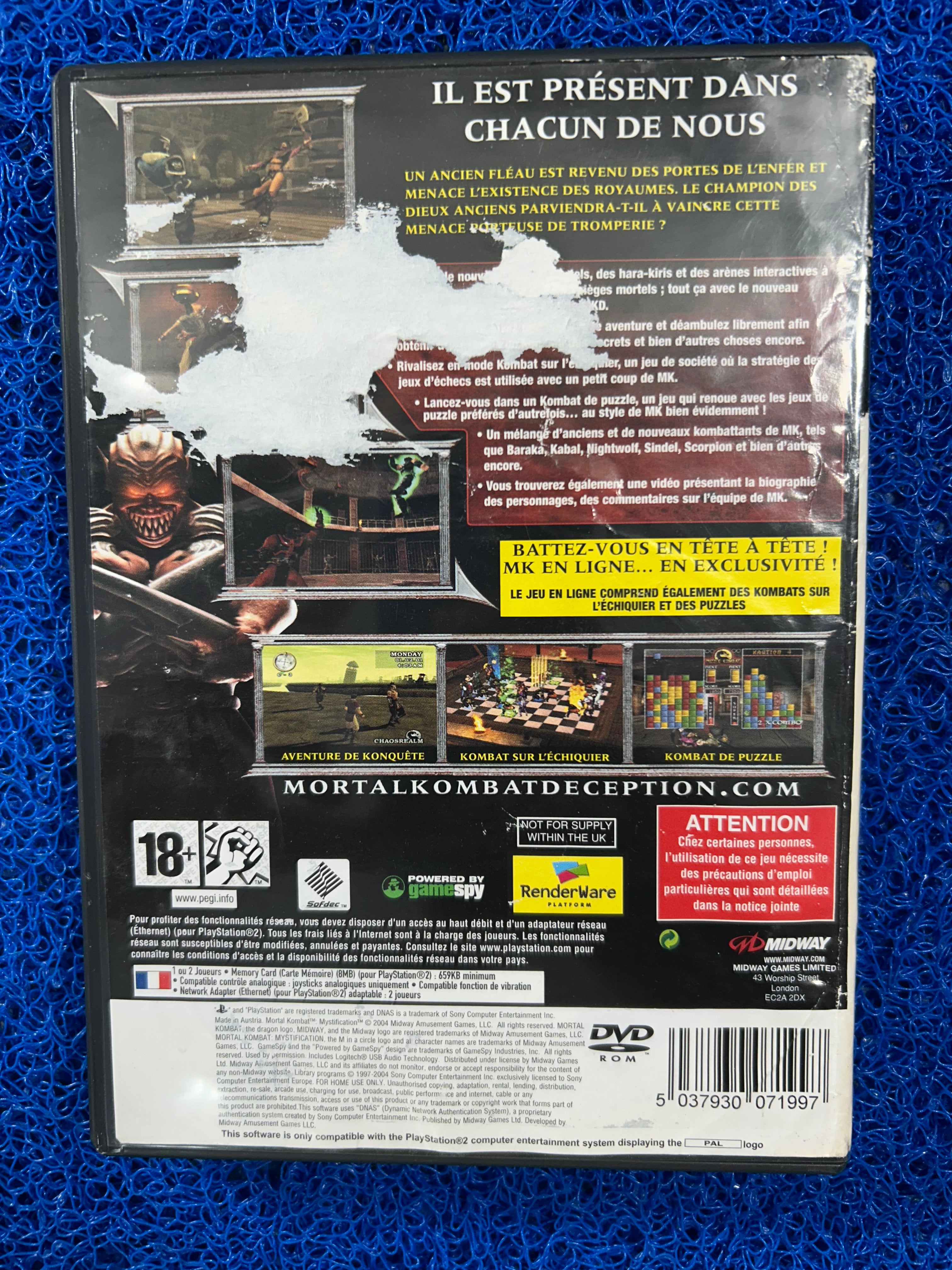 PS2# Mortal kombat mystification (E)