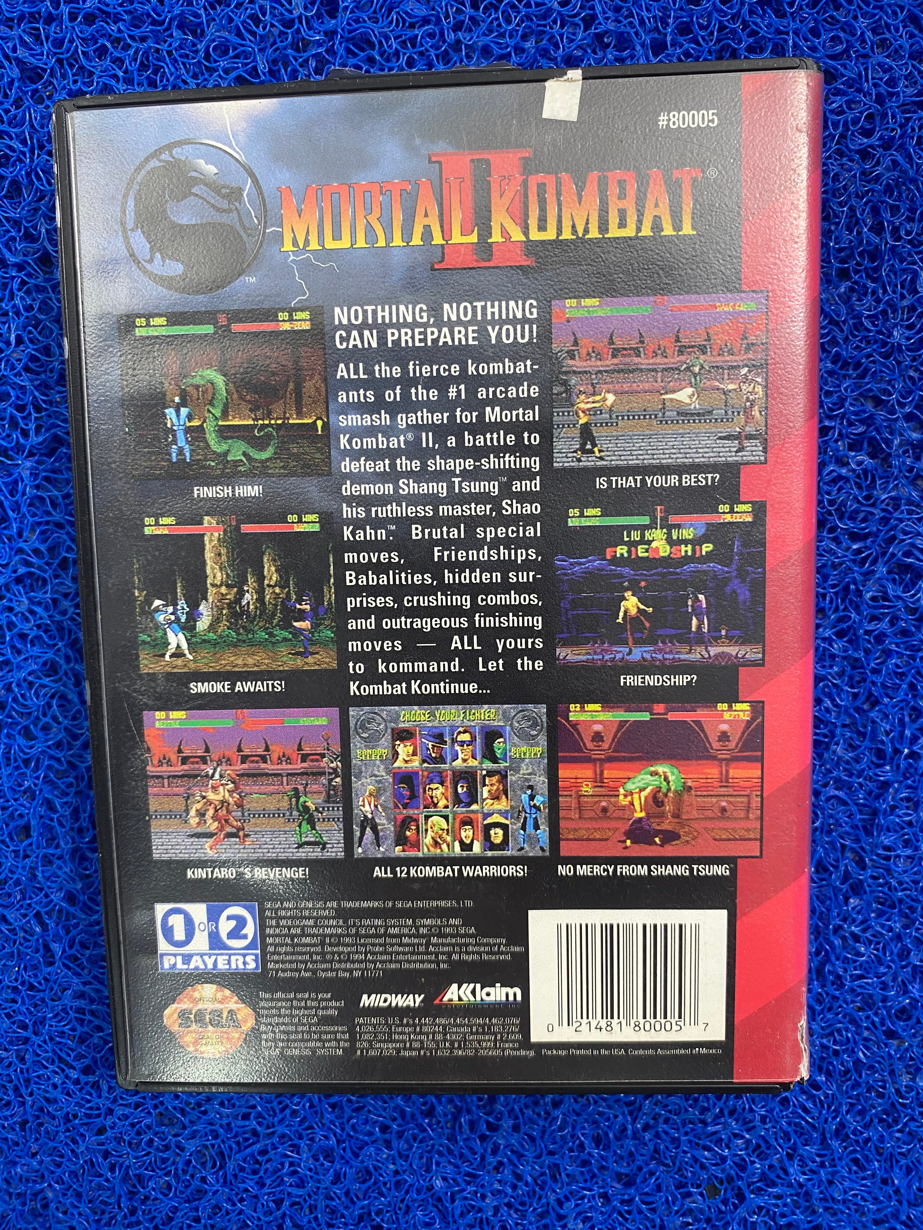 SEGA# Megadrive Mortal kombat II (A)