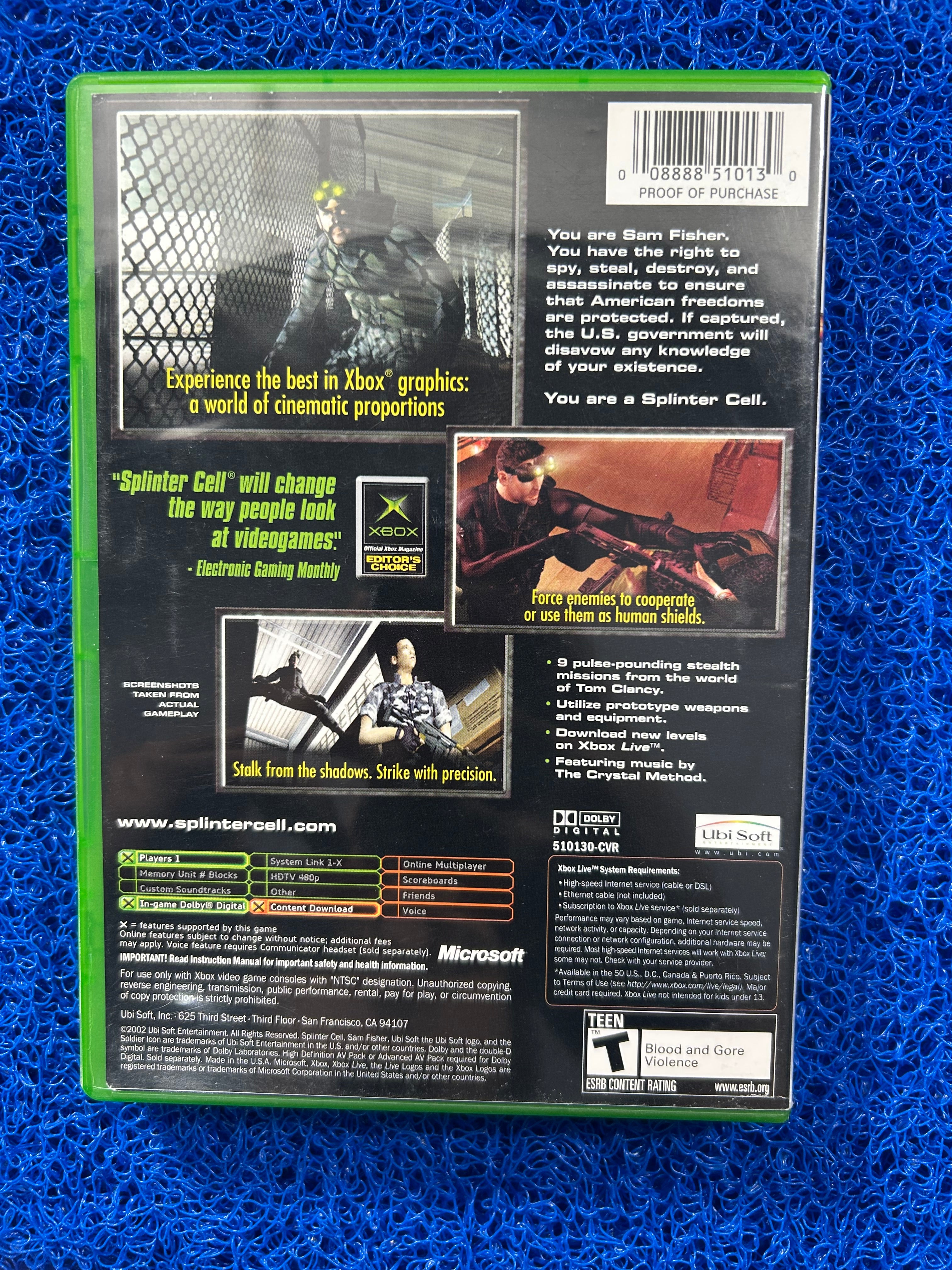 XBOX Splinter cell (A)