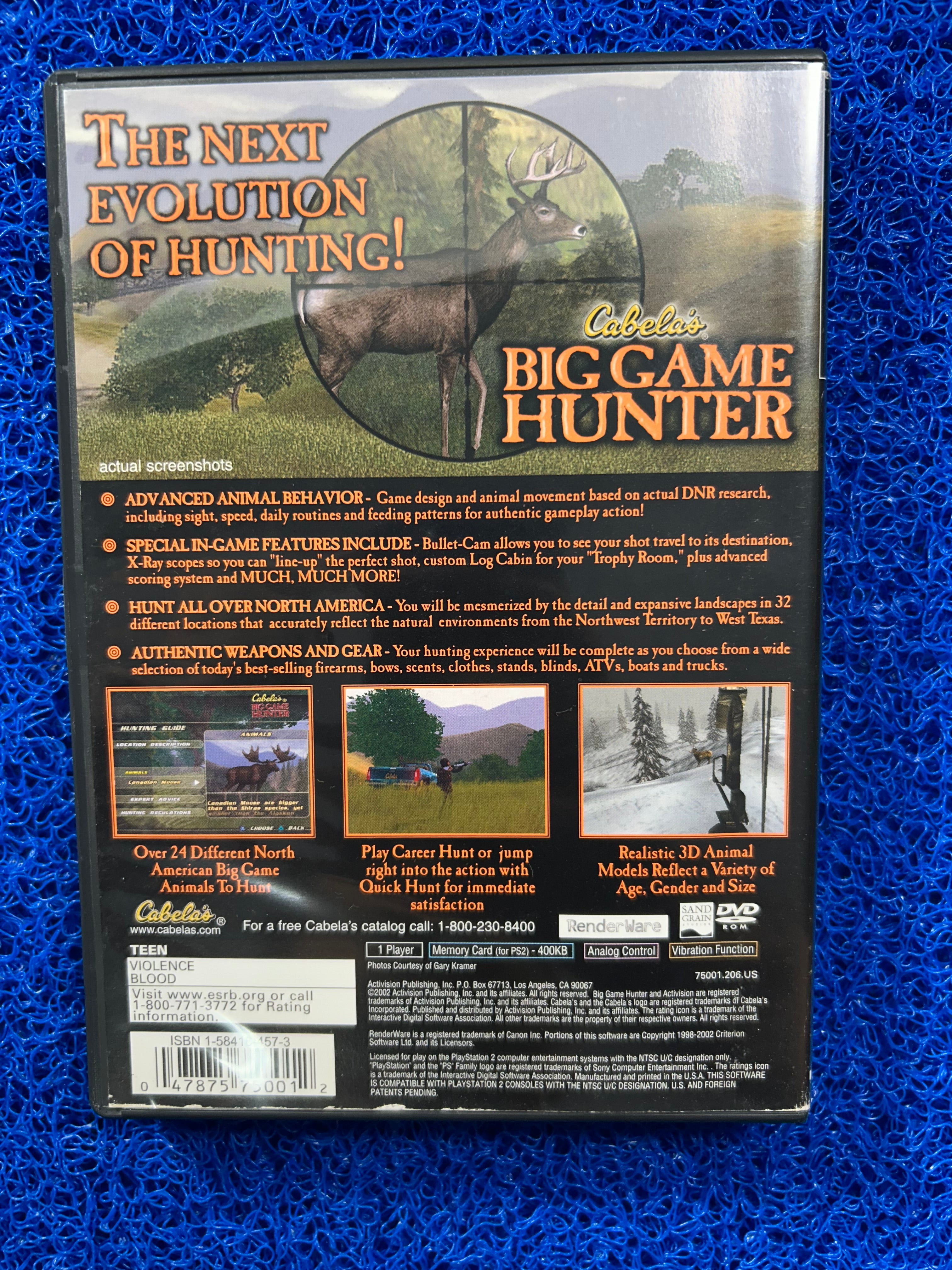 PS2 Cabela’s Big game hunter (A)
