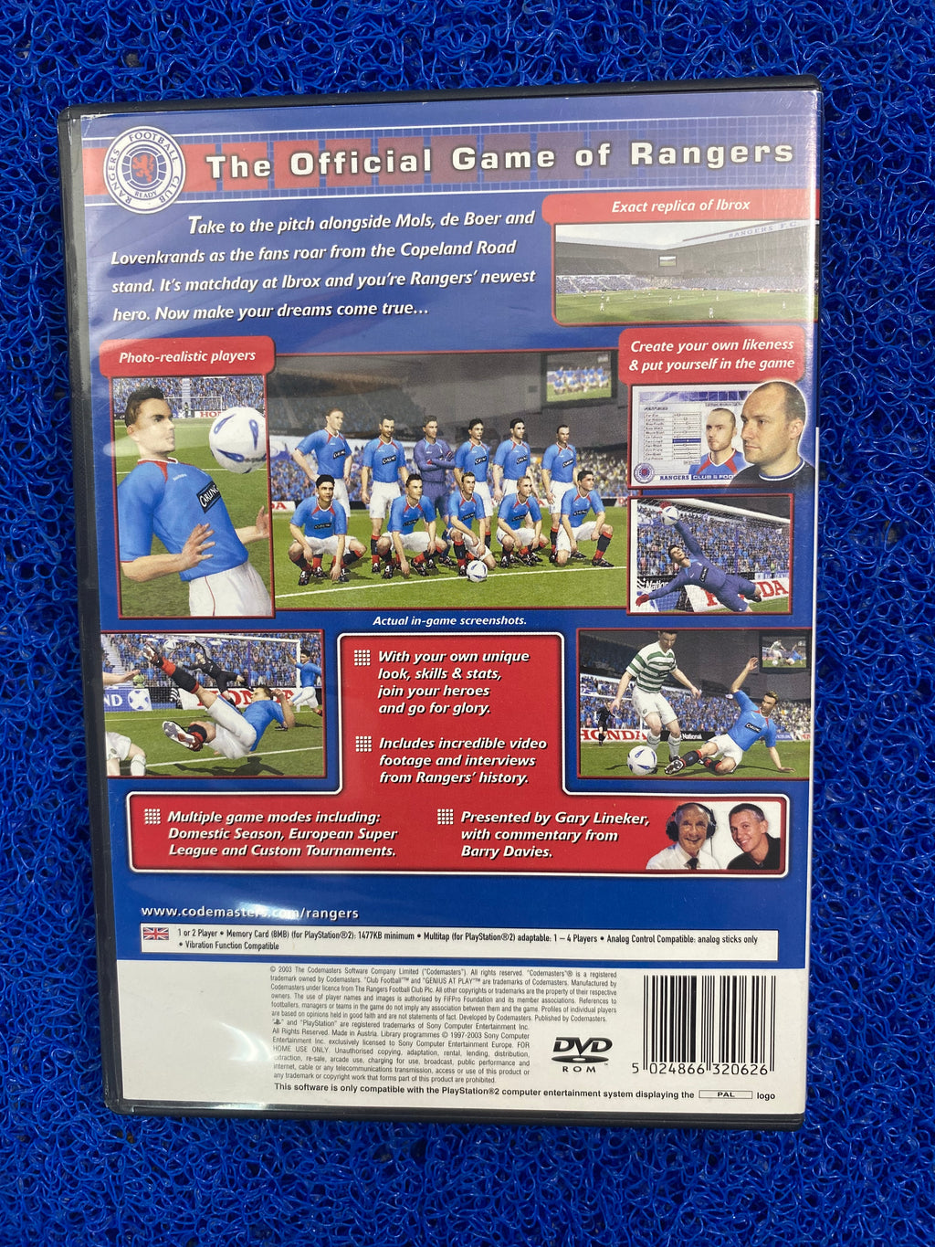 PS2# Rangers club football (E)